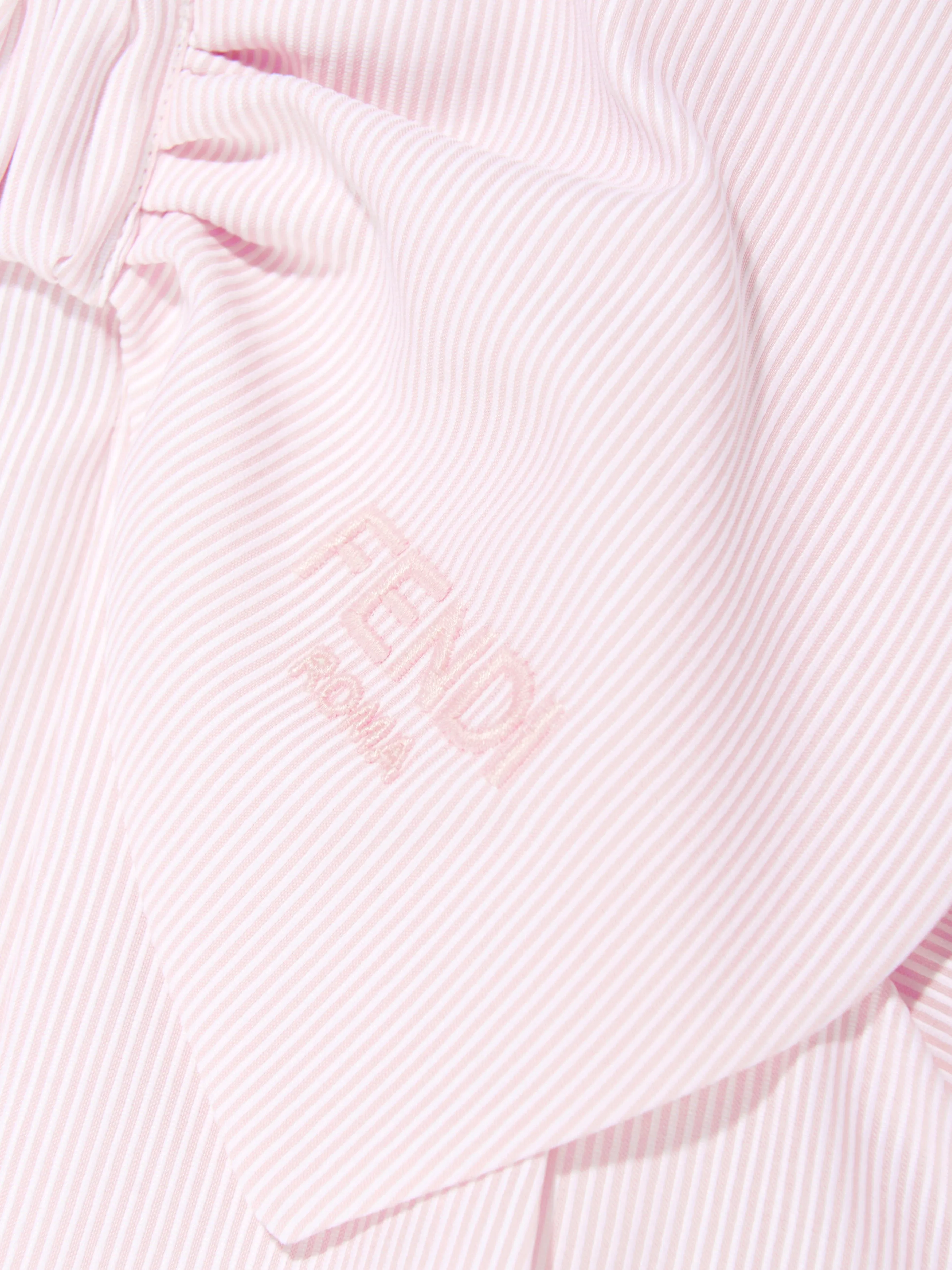 Rosa gestreiftes Schleifenkleid für Baby-Mädchen