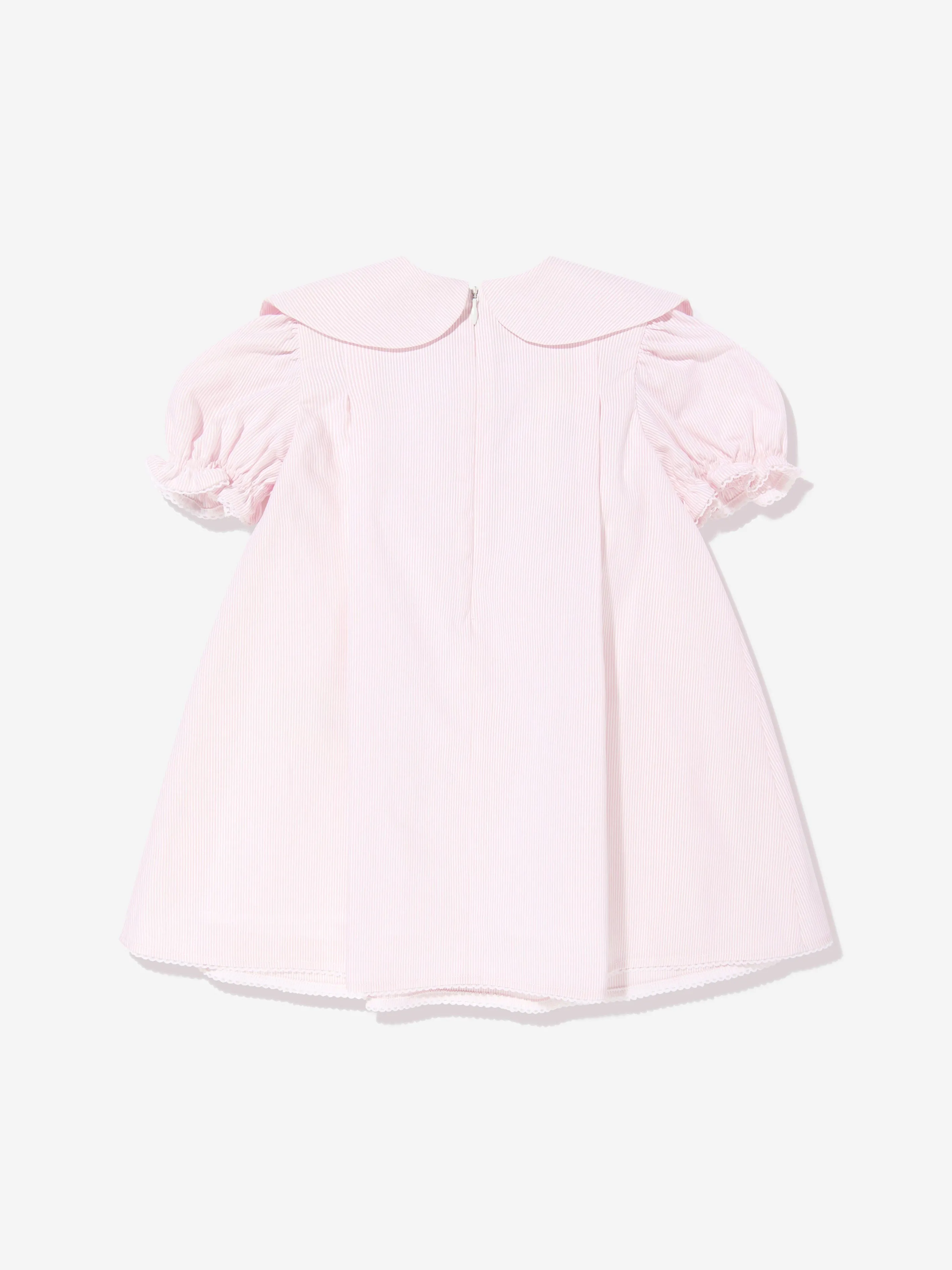 Rosa gestreiftes Schleifenkleid für Baby-Mädchen