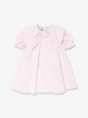 Rosa gestreiftes Schleifenkleid für Baby-Mädchen