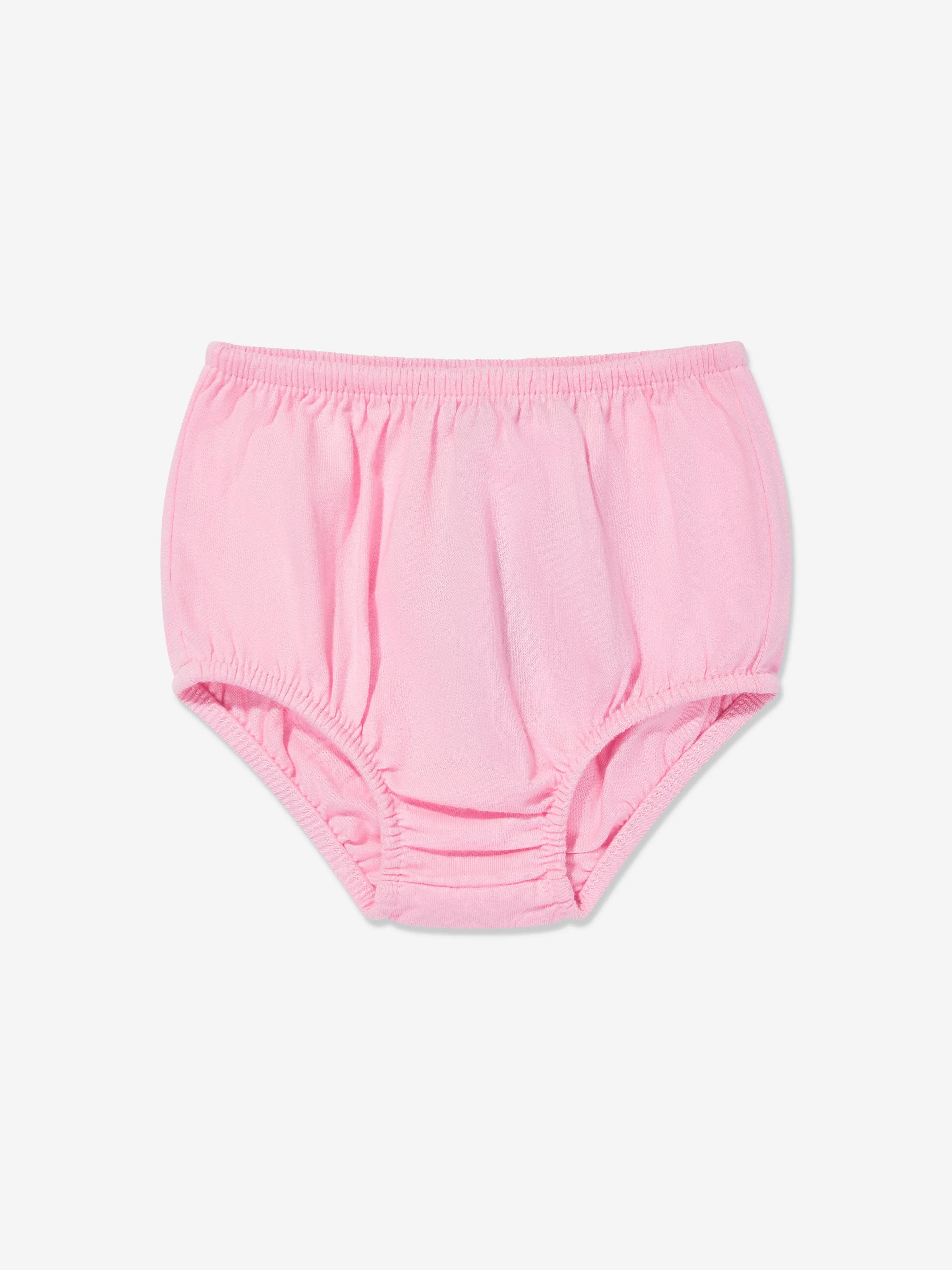 Baby-Mädchen gestreiftes Jersey-Kleid mit Bloomers in Rosa