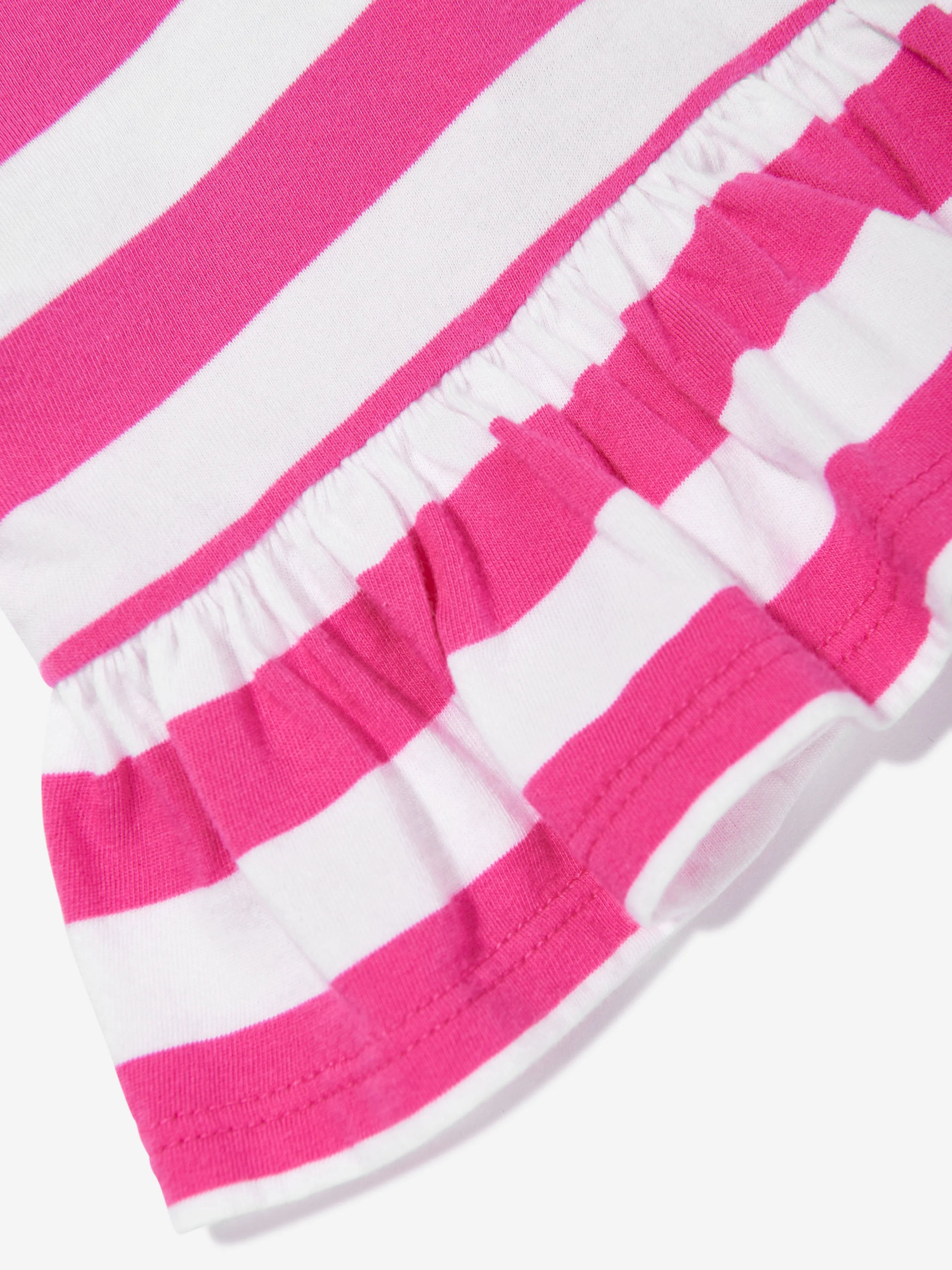 Rosa gestreiftes Polo-Bär-T-Shirt für Baby-Mädchen