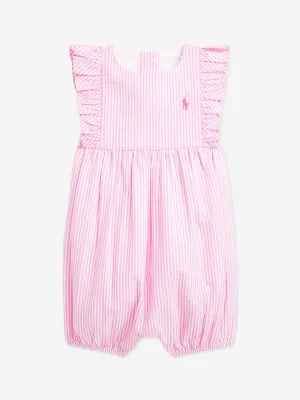 Gestreifter Pink Strampler für Baby Mädchen