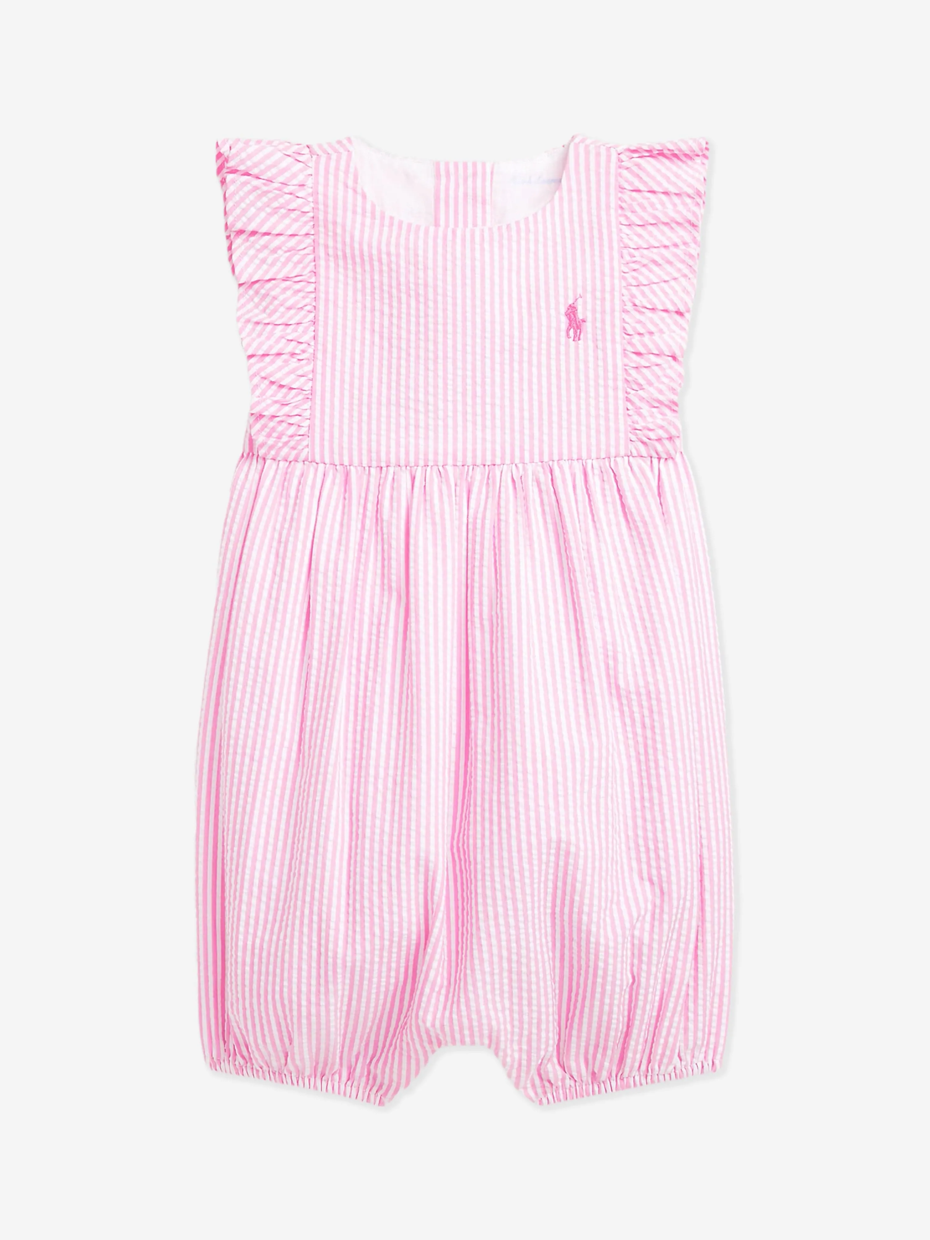 Gestreifter Pink Strampler für Baby Mädchen