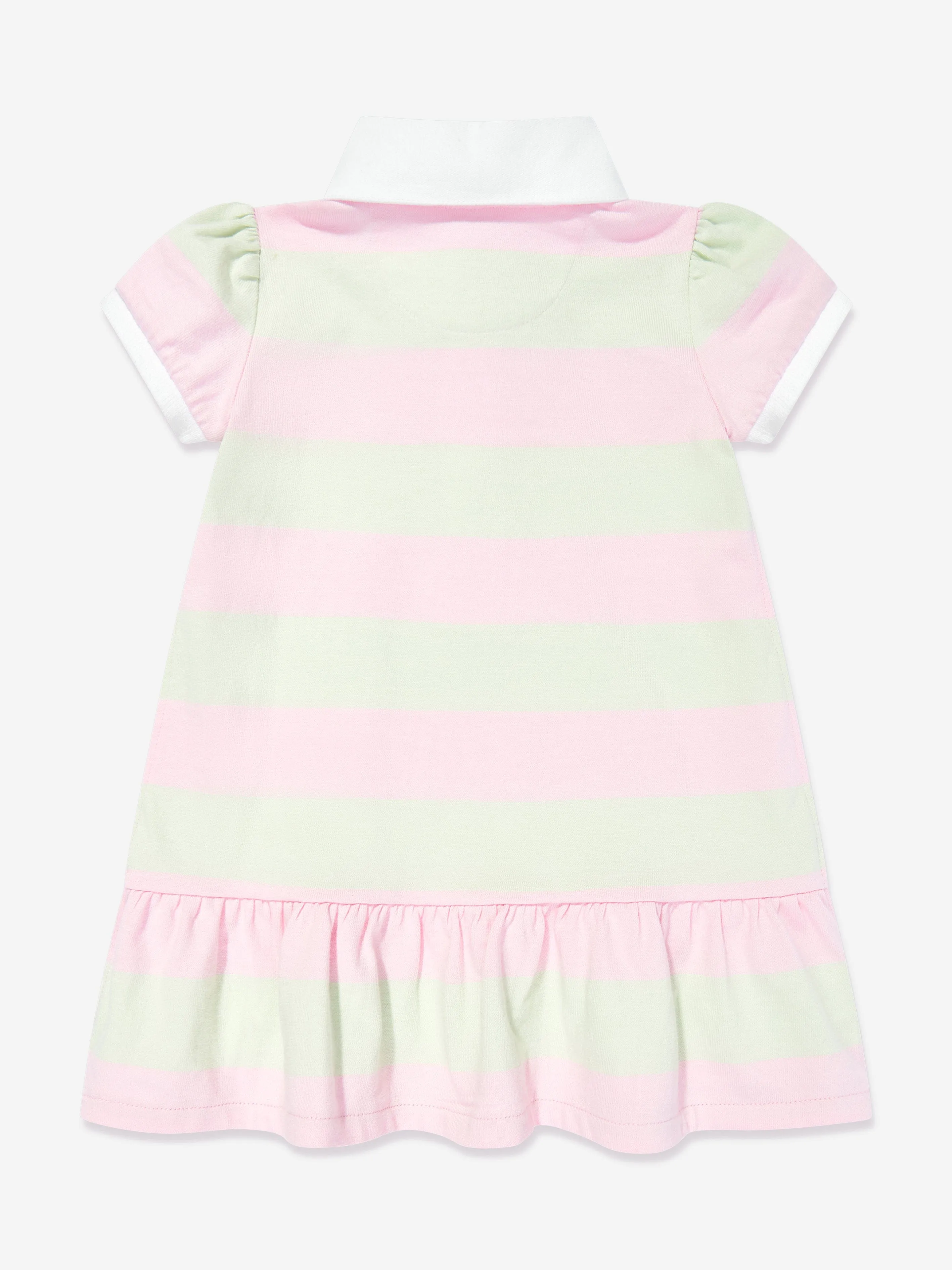 Gestreiftes Rugby-Kleid für Baby-Mädchen mit Bloomers in Rosa