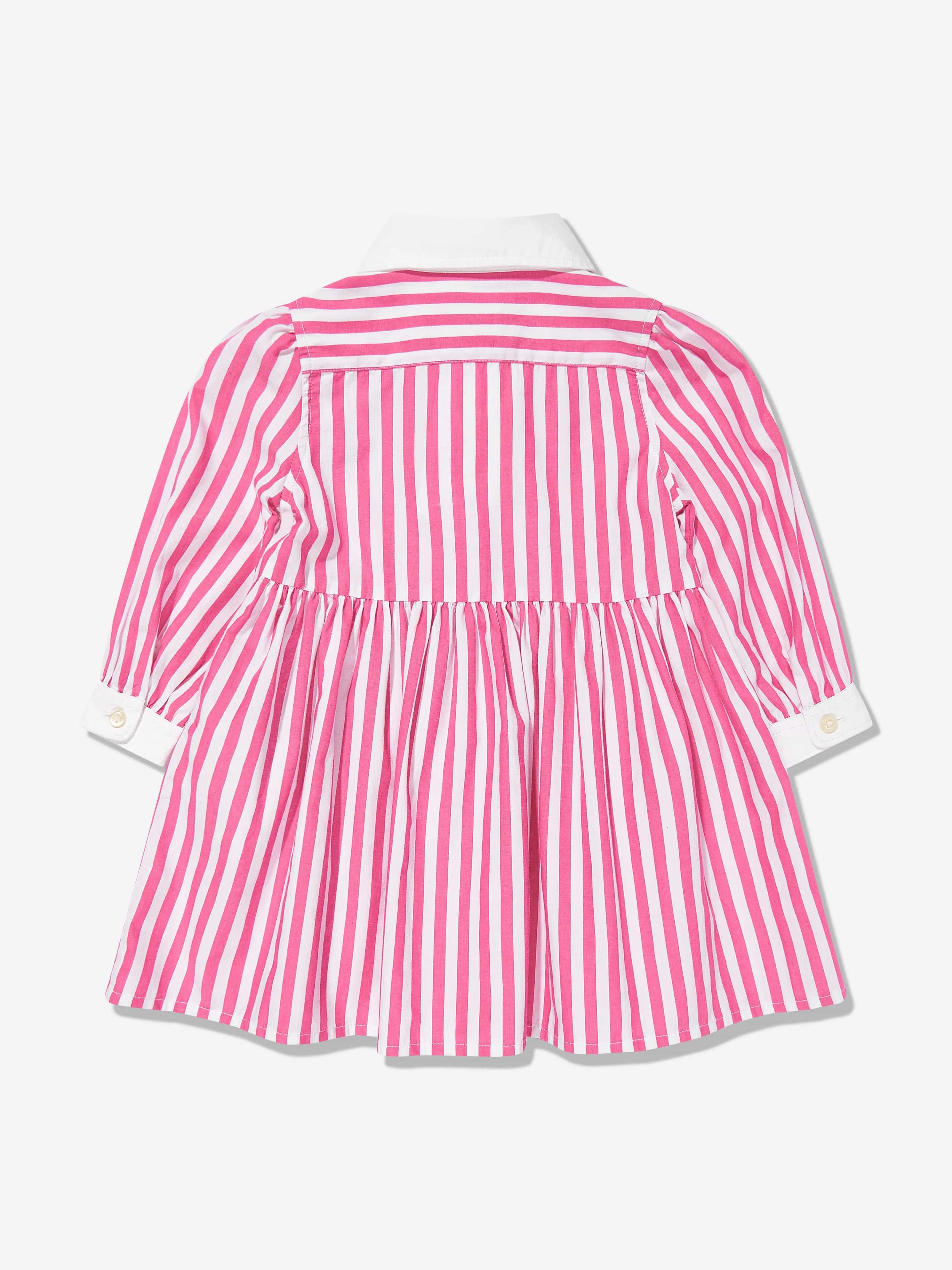 Gestreiftes Shirt-Kleid für Baby-Mädchen in Rosa
