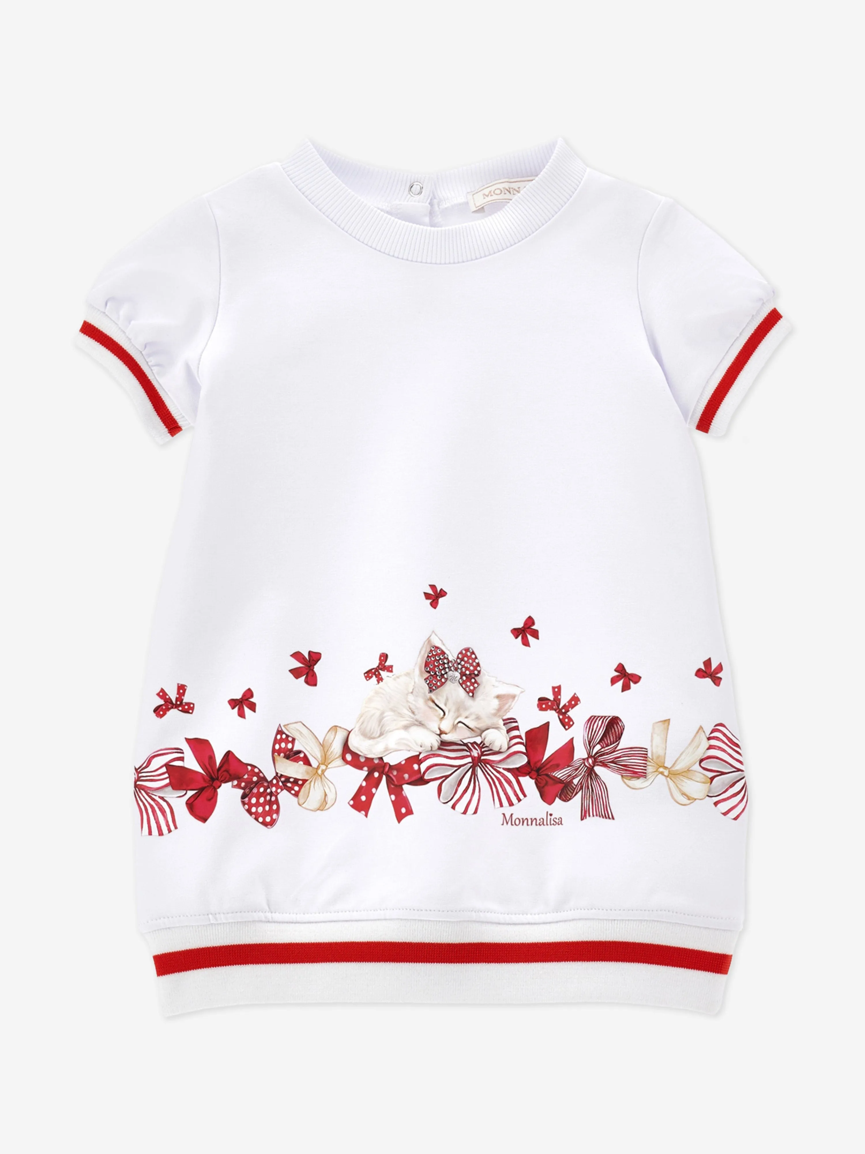 Weißes Strickkleid für Babygirls