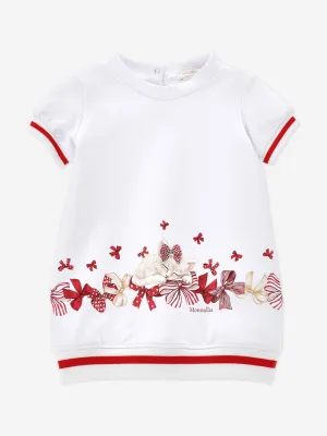 Weißes Strickkleid für Babygirls