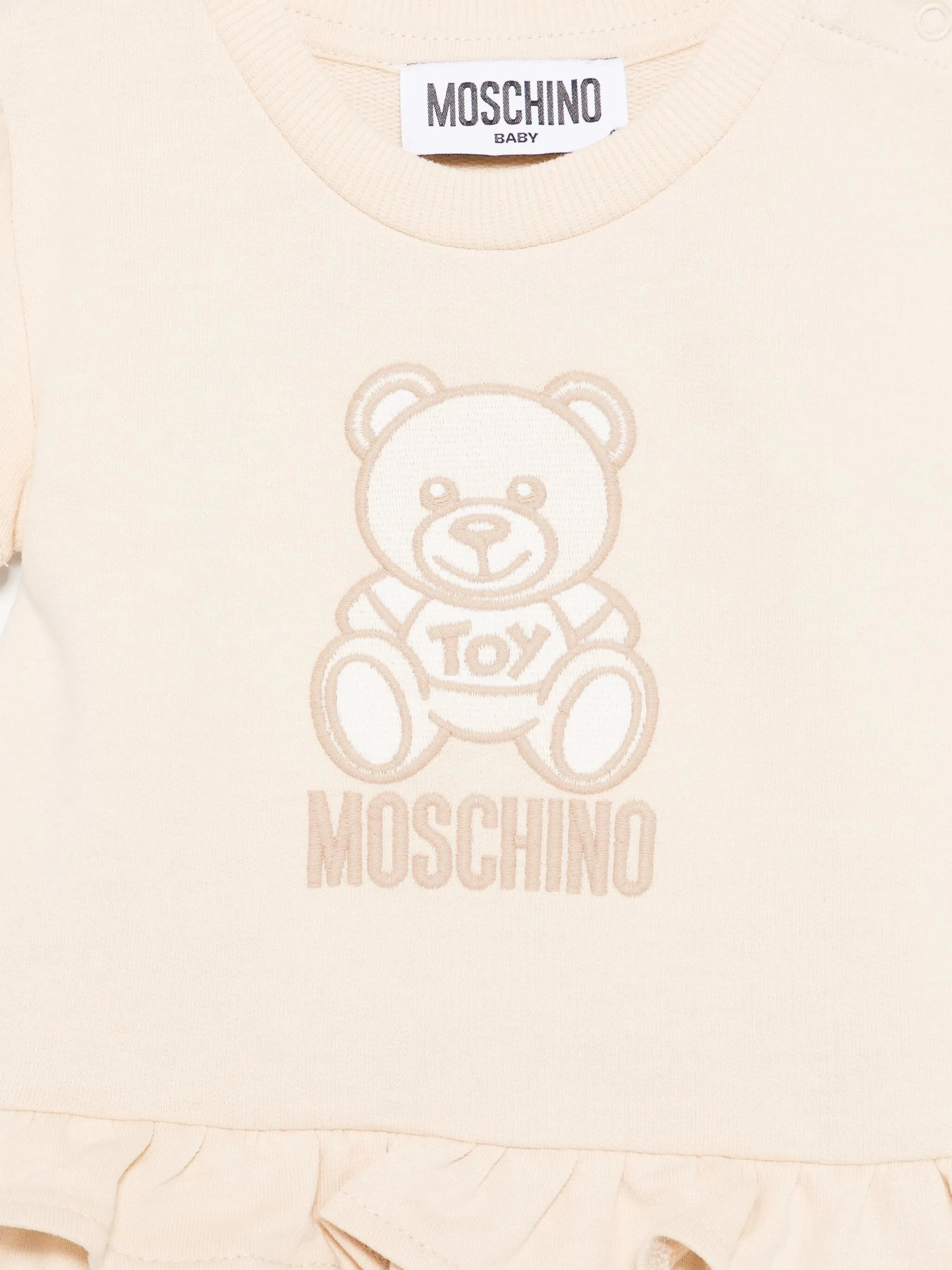 Beige Teddybär-Kleid für Baby-Mädchen