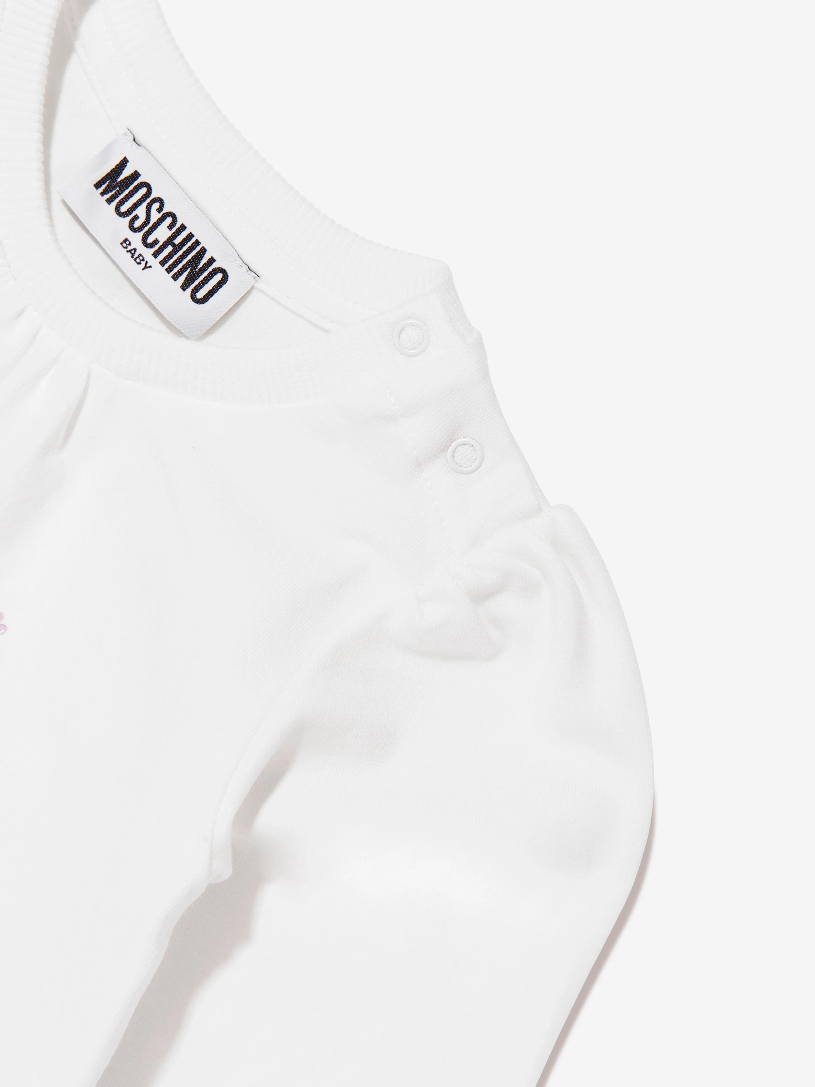 Teddybär-Kleid für Baby-Mädchen in Elfenbein