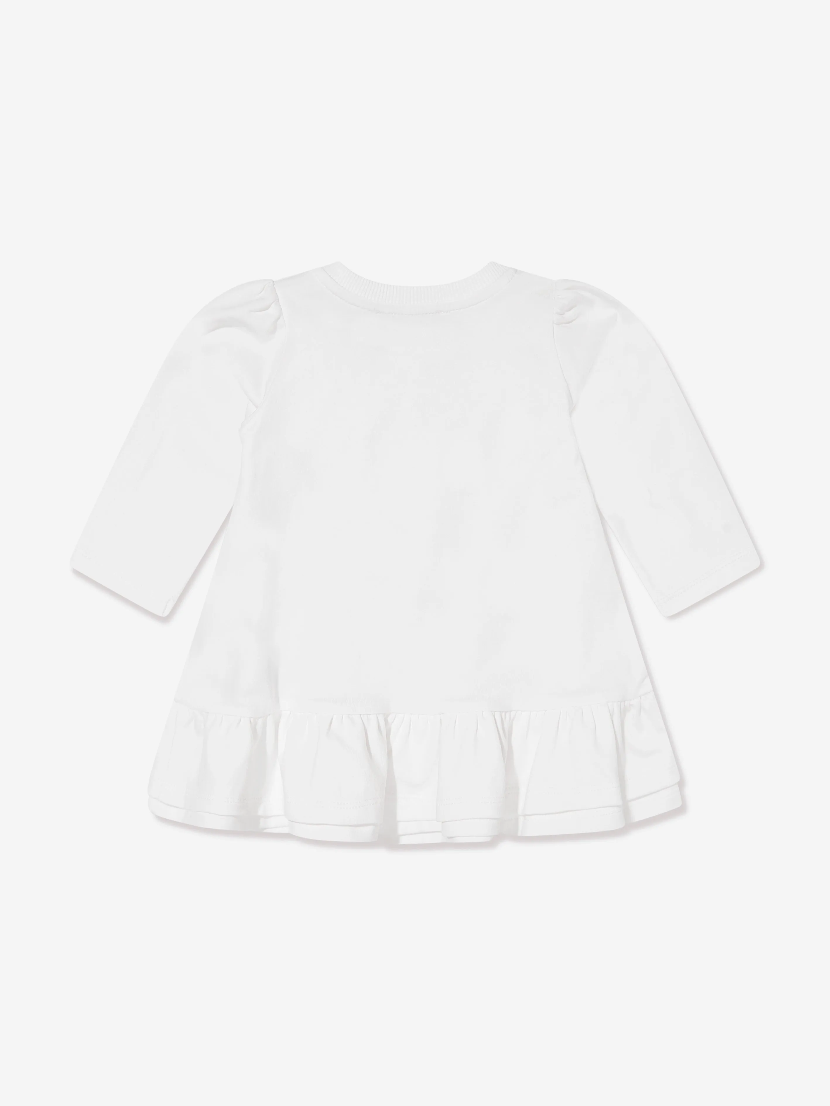 Teddybär-Kleid für Baby-Mädchen in Elfenbein