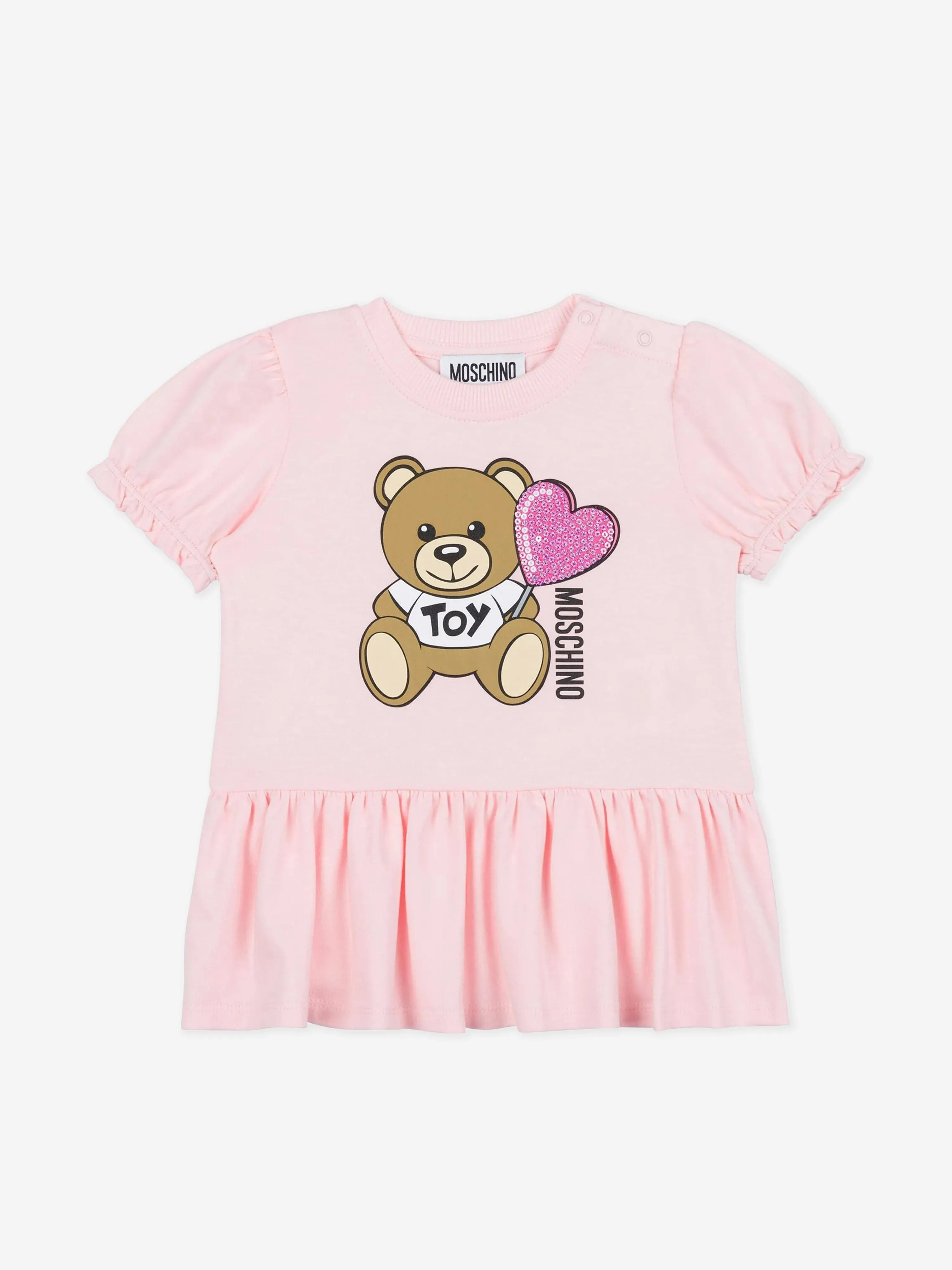 Rosa Teddybär-Kleid für Baby-Mädchen