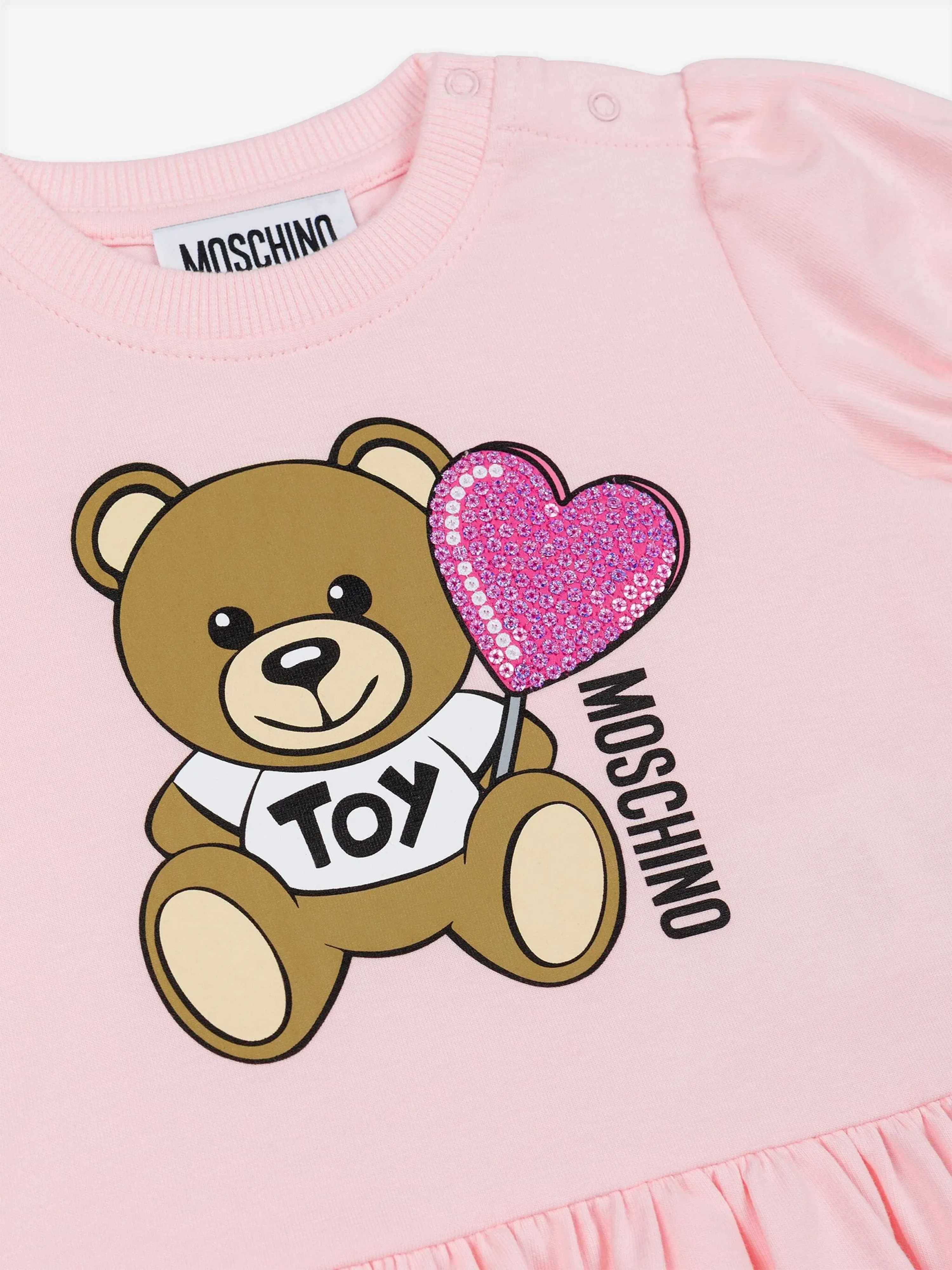 Rosa Teddybär-Kleid für Baby-Mädchen