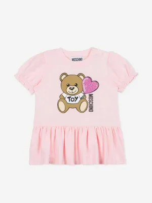 Rosa Teddybär-Kleid für Baby-Mädchen