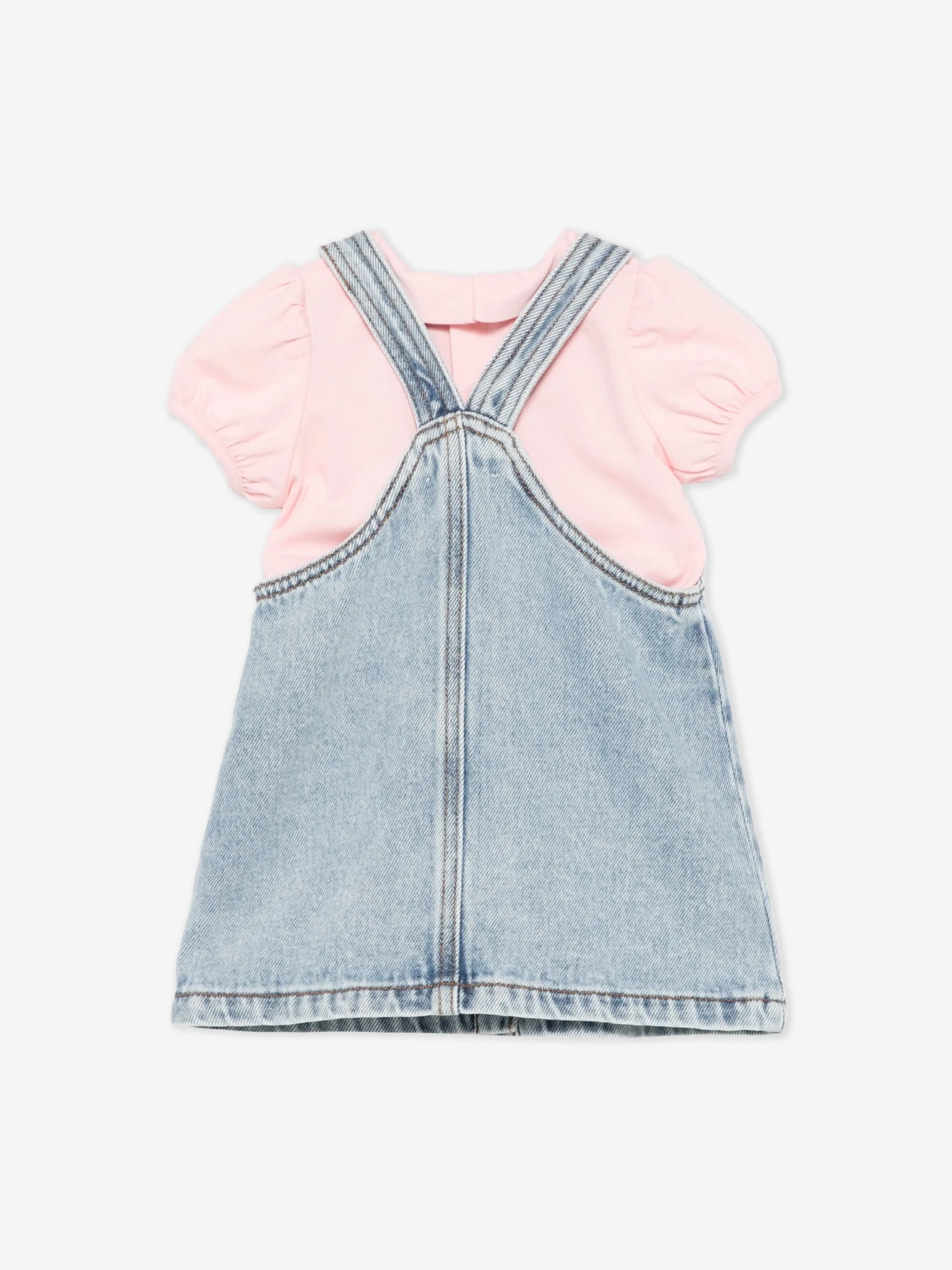 Rosa Teddybär-Kleid-Set für Baby-Mädchen