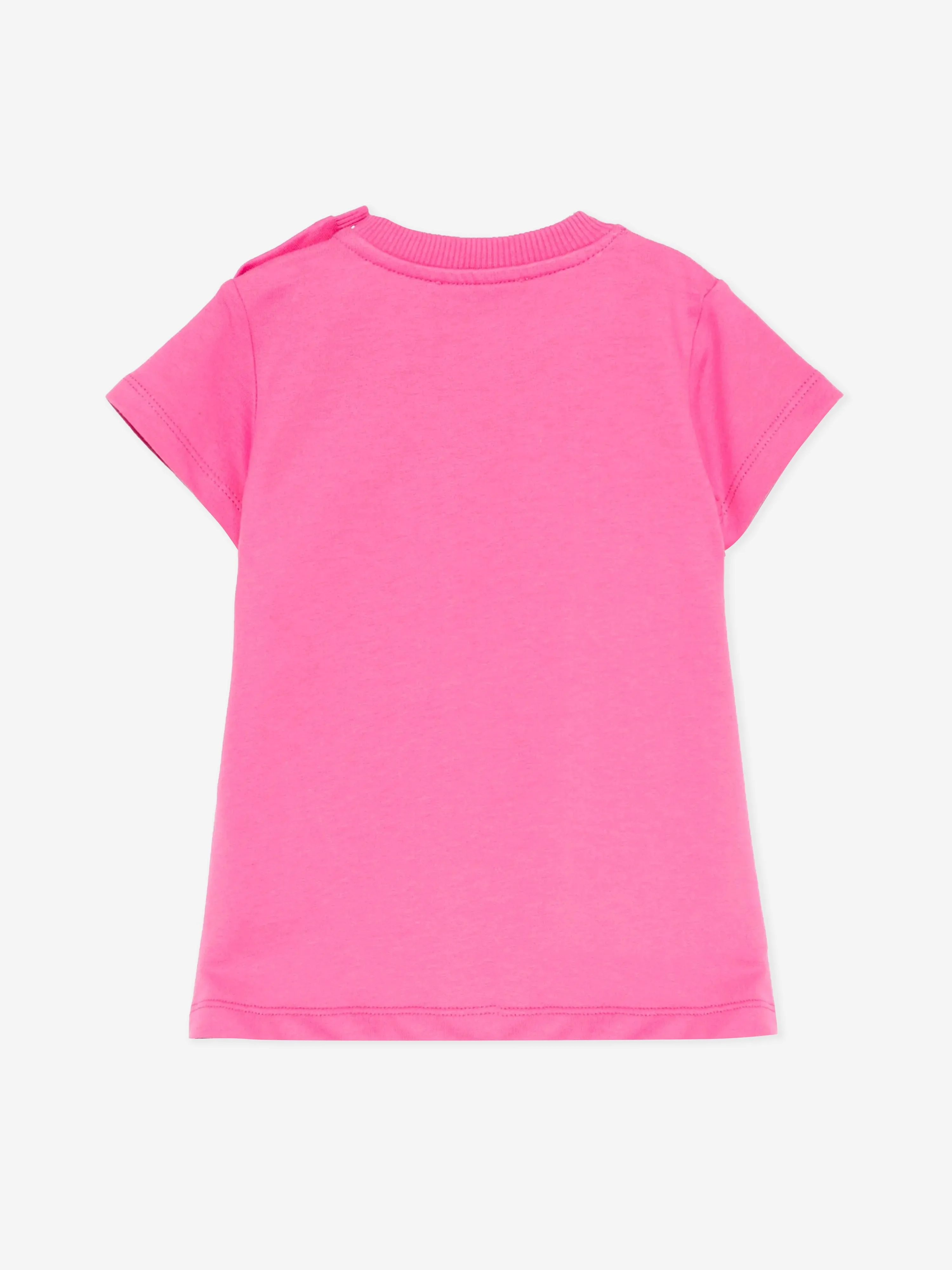 Rosa Teddybär-Jerseykleid für Babygirls