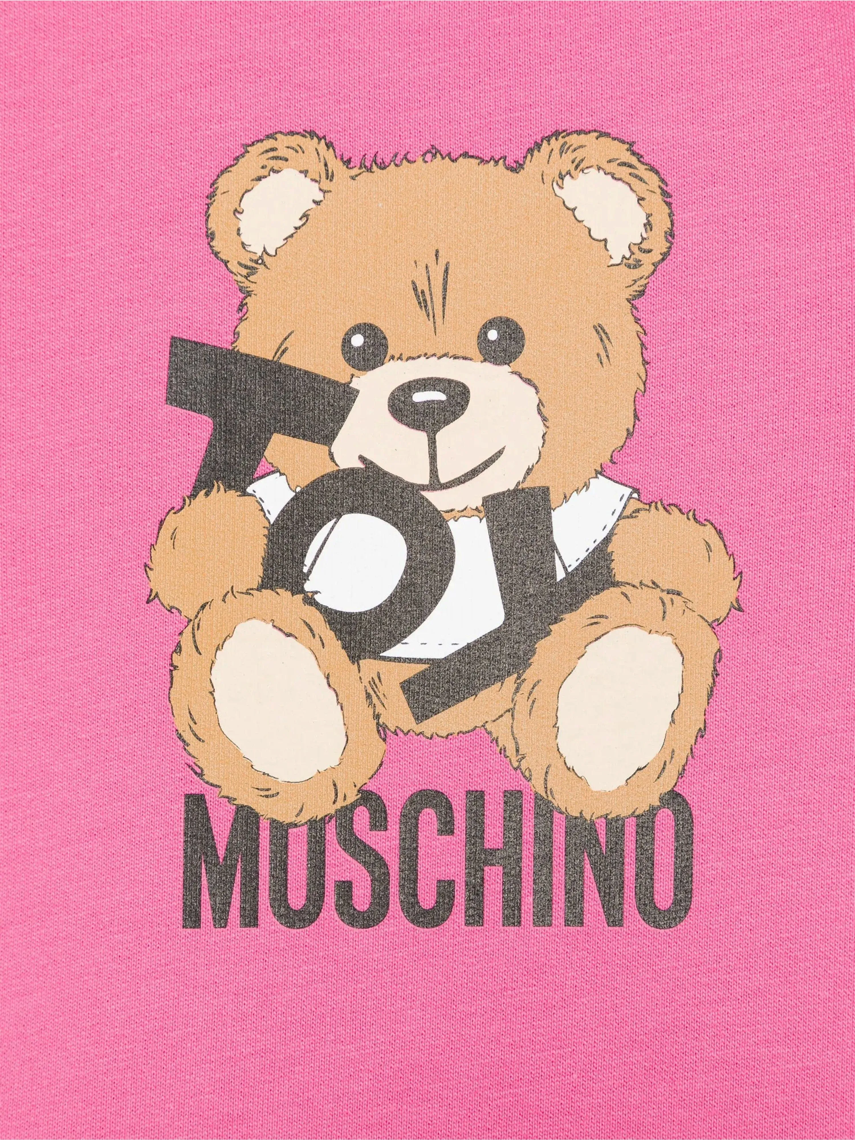 Rosa Teddybär-Jerseykleid für Baby-Mädchen