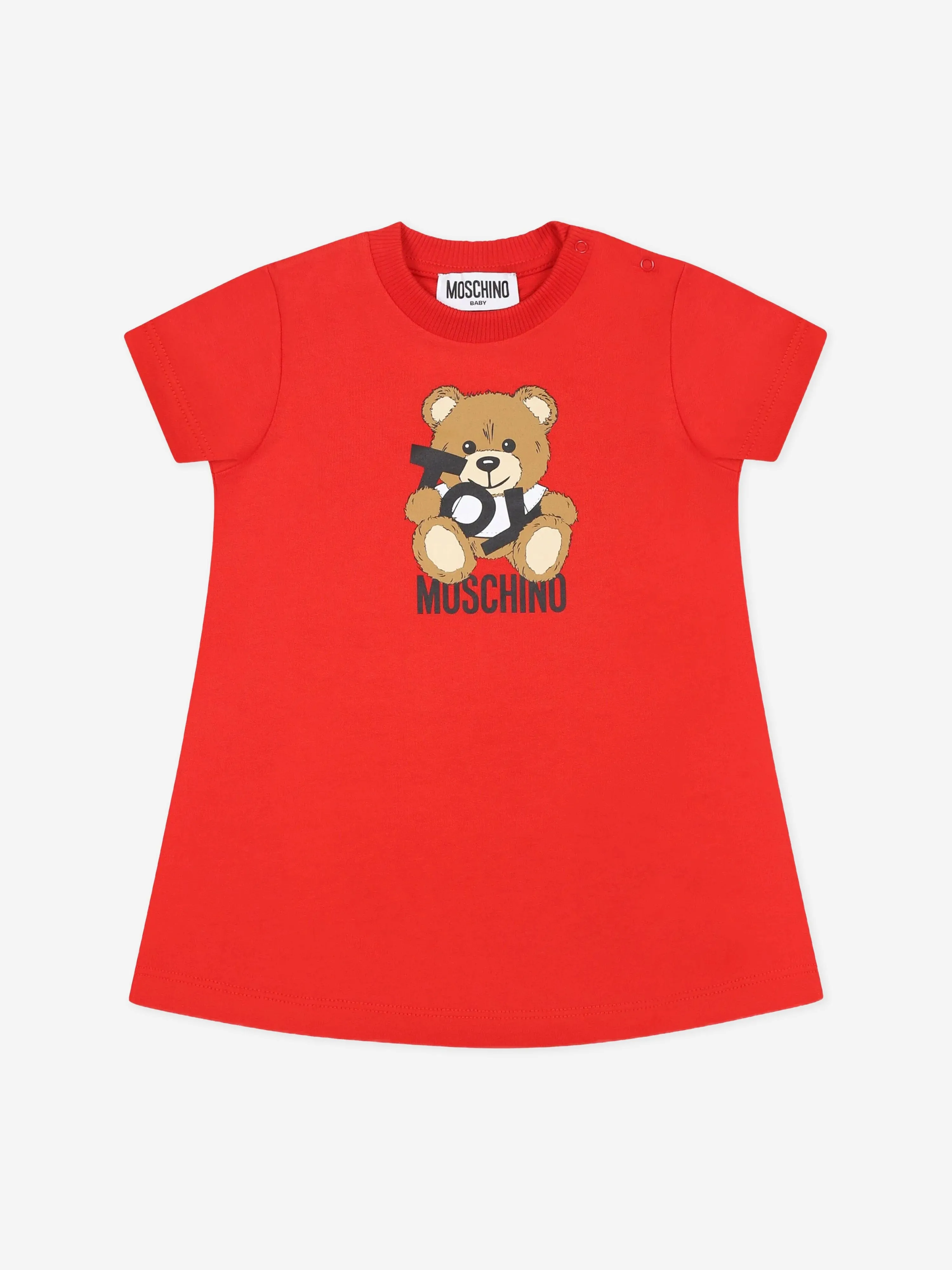Baby Girls Teddybär Jersey-Kleid in Rot