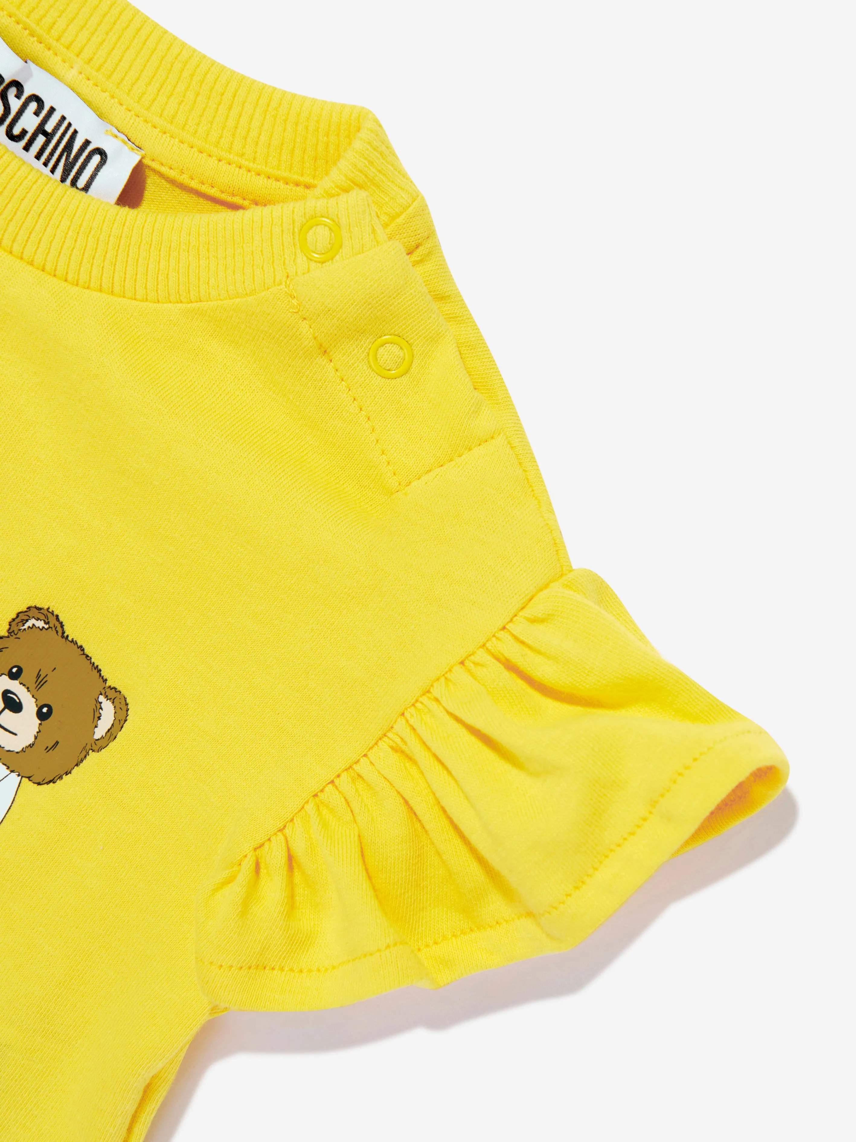 Baby Mädchen Teddybär Logo T-Shirt in Gelb