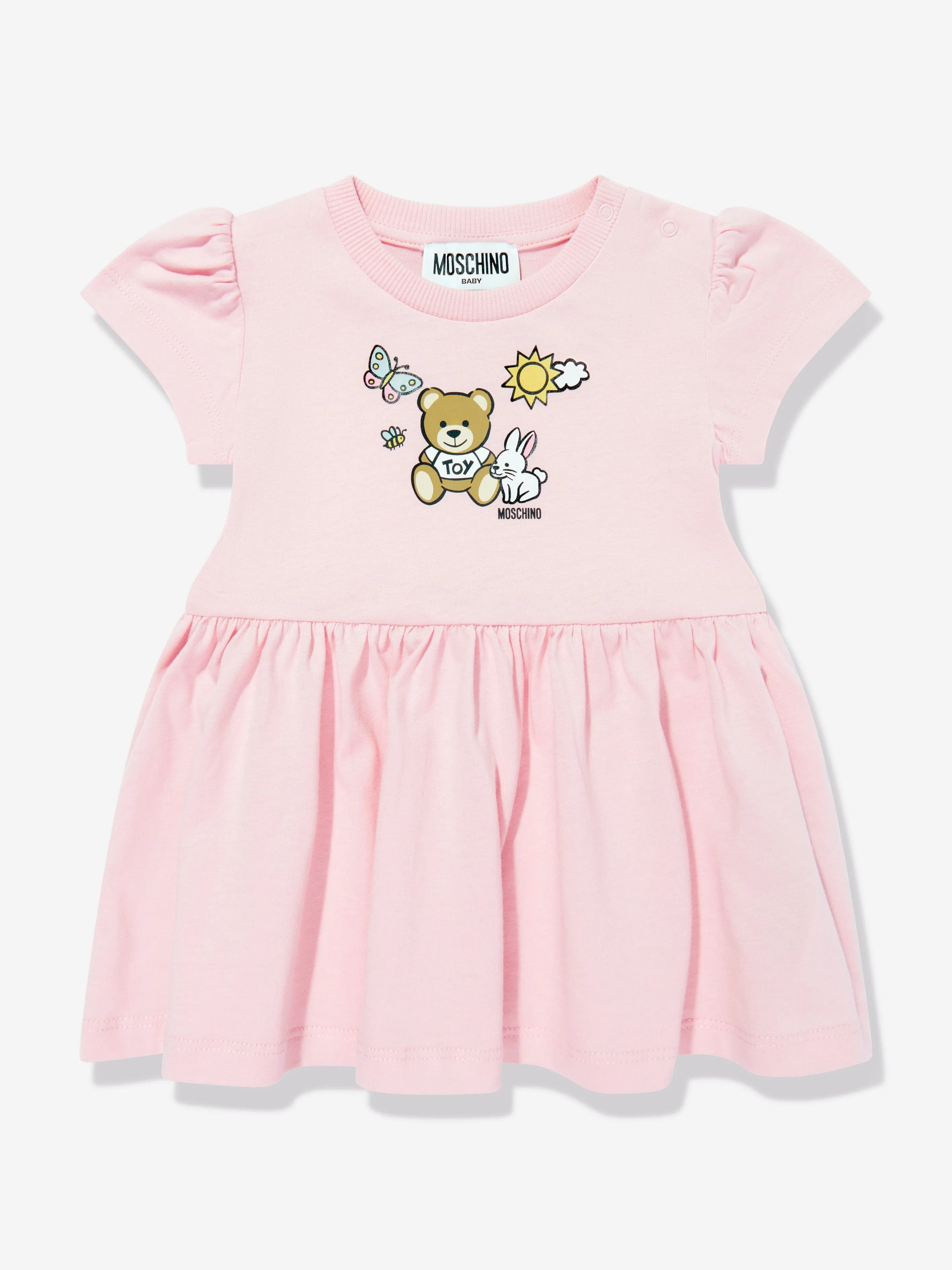 Rosa Teddybär-Skaterkleid für Baby-Mädchen