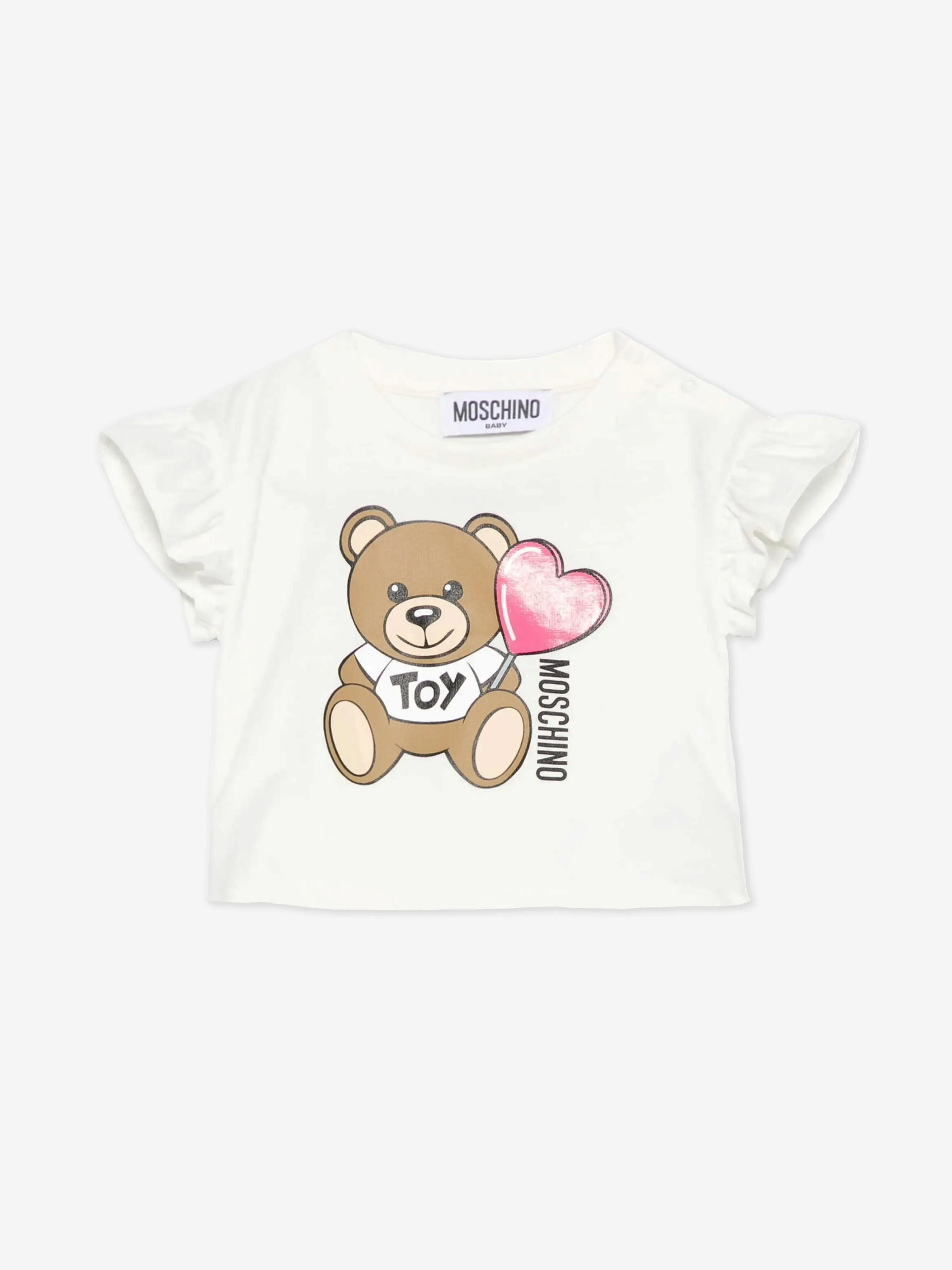 Baby Girls Teddybär T-Shirt in Elfenbein