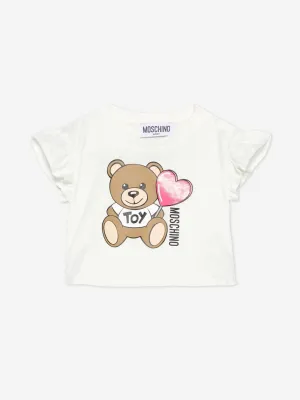 Baby Girls Teddybär T-Shirt in Elfenbein