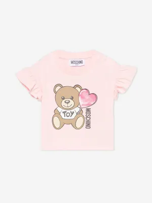 Rosa Teddybär T-Shirt für Baby Mädchen