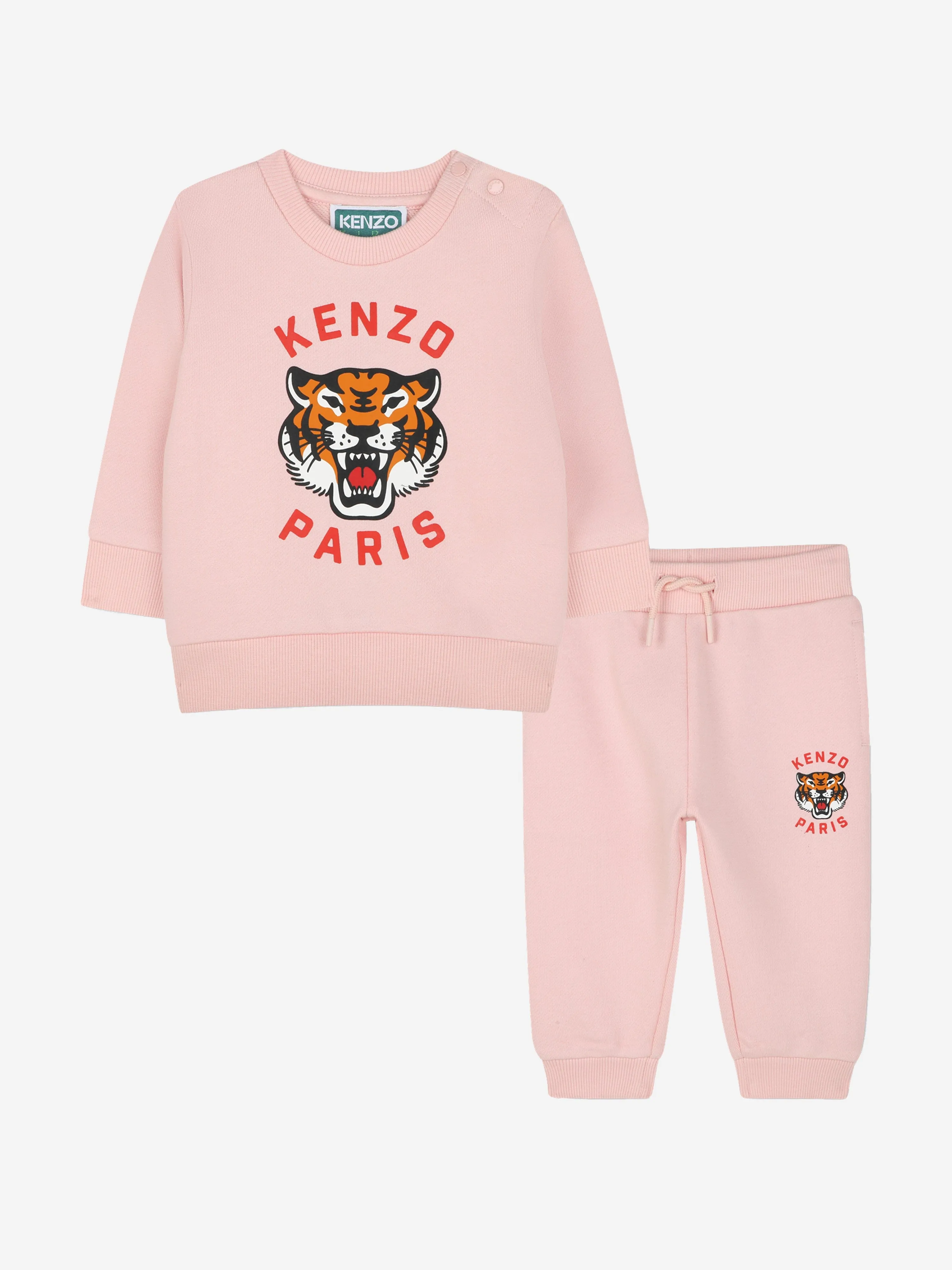 Rosa Baby-Mädchen-Tiger-Logo-Tracksuit