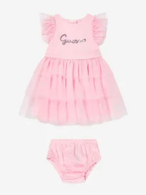 Rosa Tüllkleid für Baby-Mädchen mit Schlüpfer