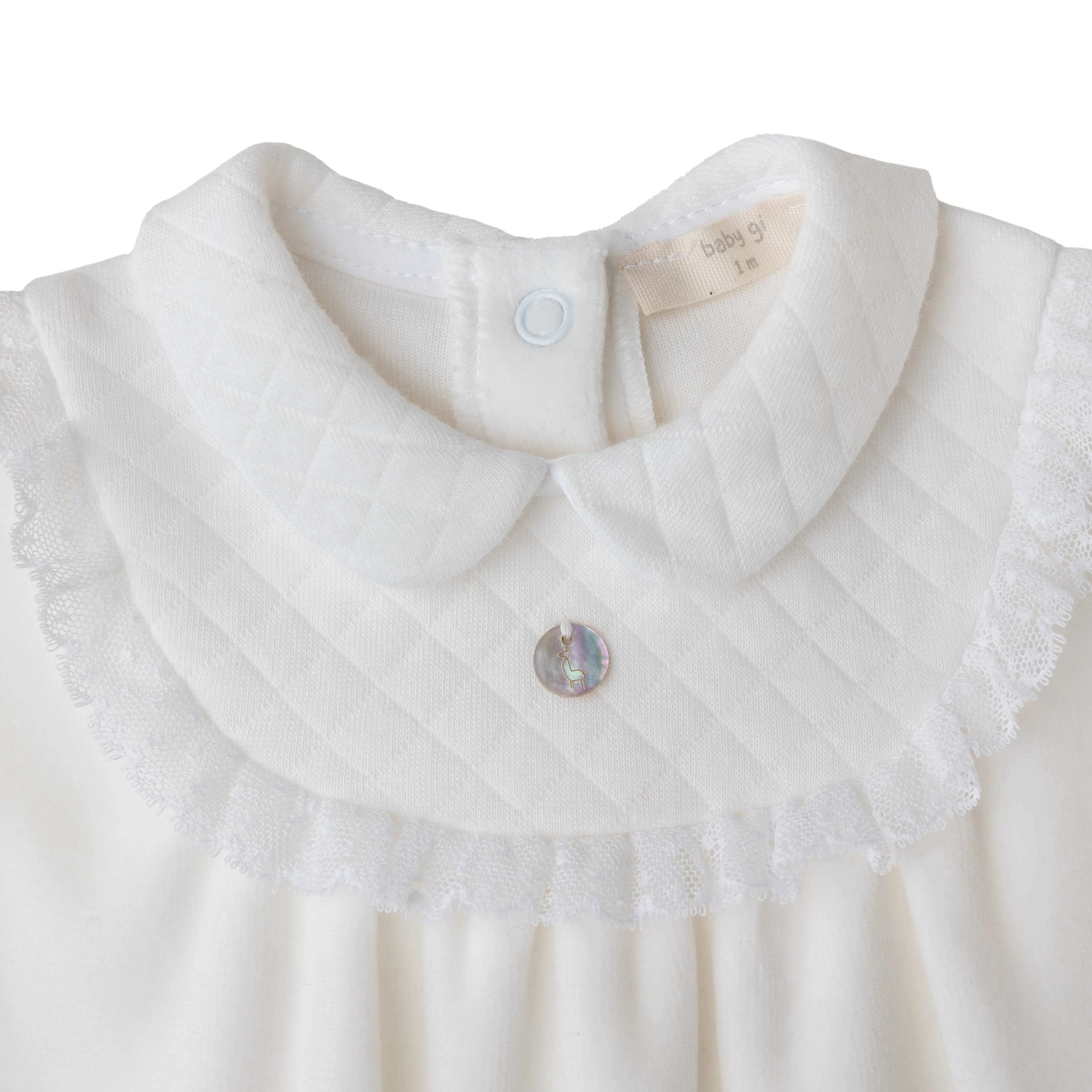 Weißer Babybody für Mädchen