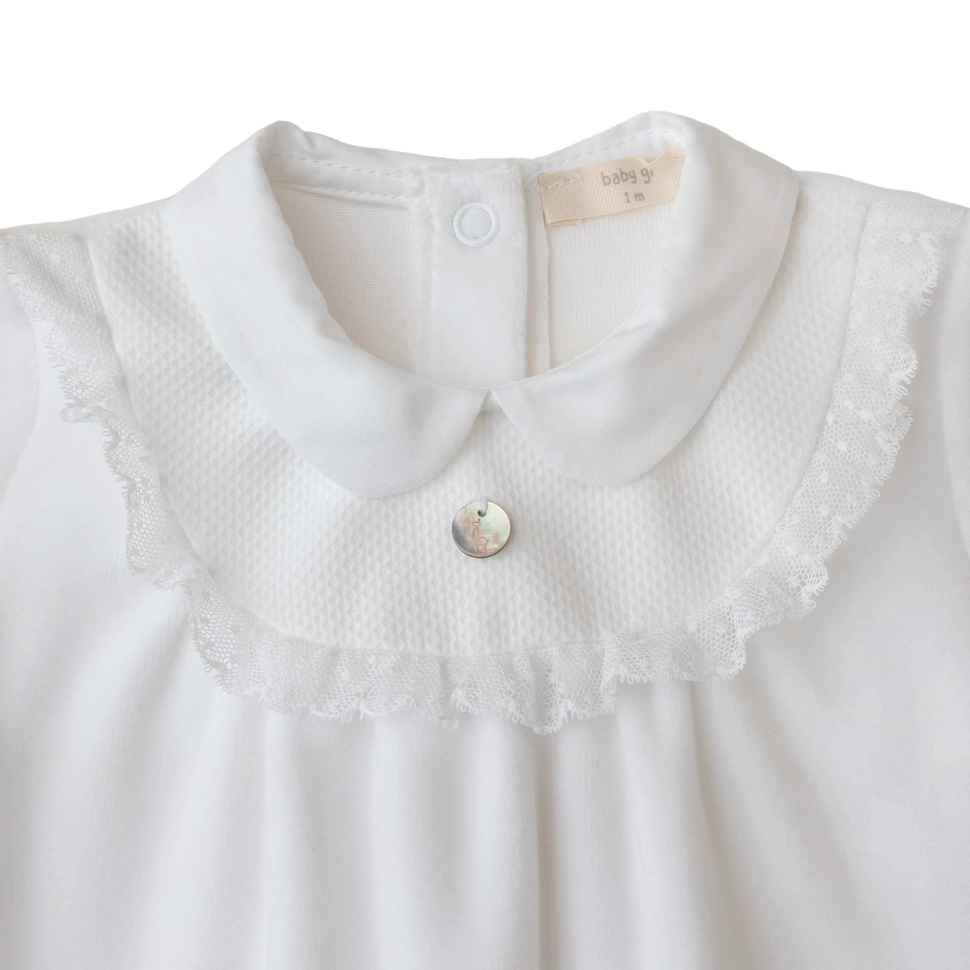 Weißer Babybody für Mädchen