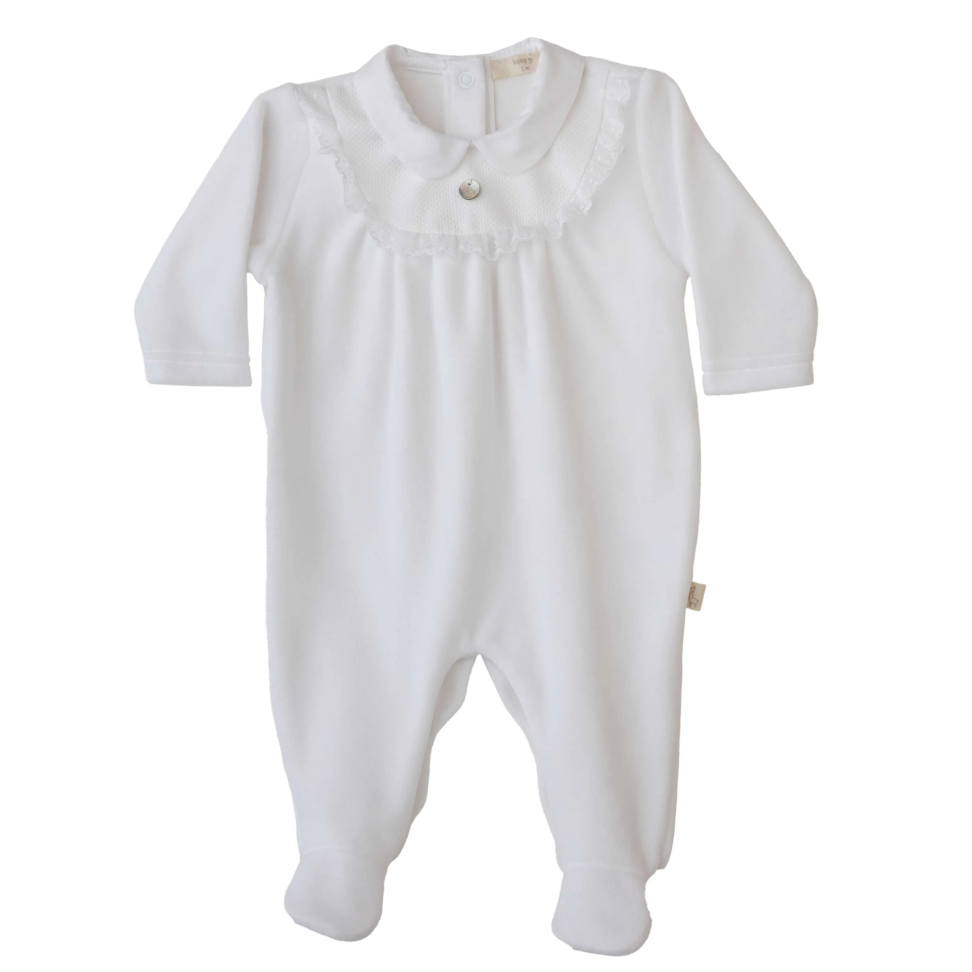 Weißer Babybody für Mädchen