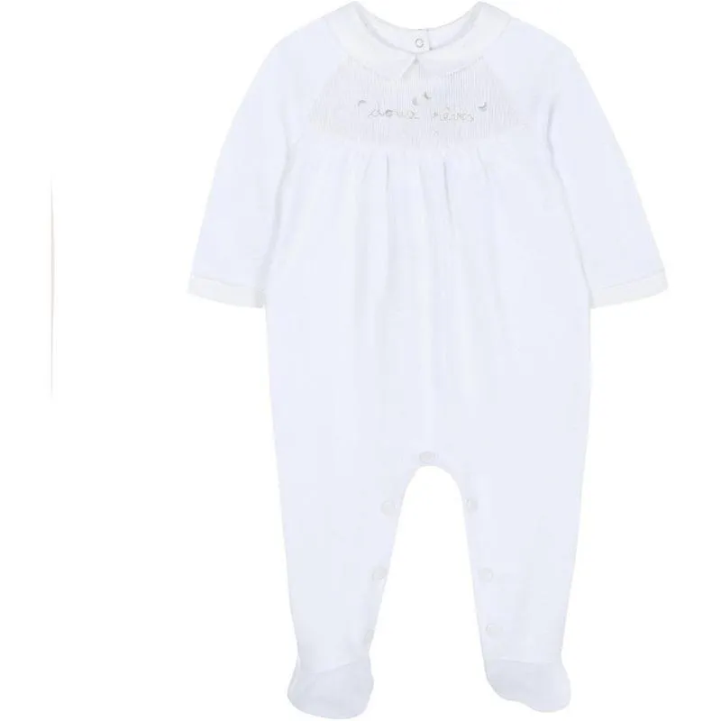 Weißer Baby-Strampler für Mädchen
