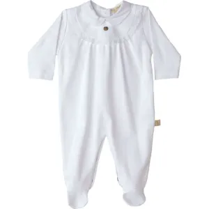 Weißer Baumwoll-Babybody für Mädchen