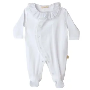 Weißes Spitzen-Babybody für Mädchen