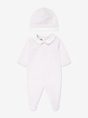 Baby Girls Zickzack-Strampler-Set in Rosa