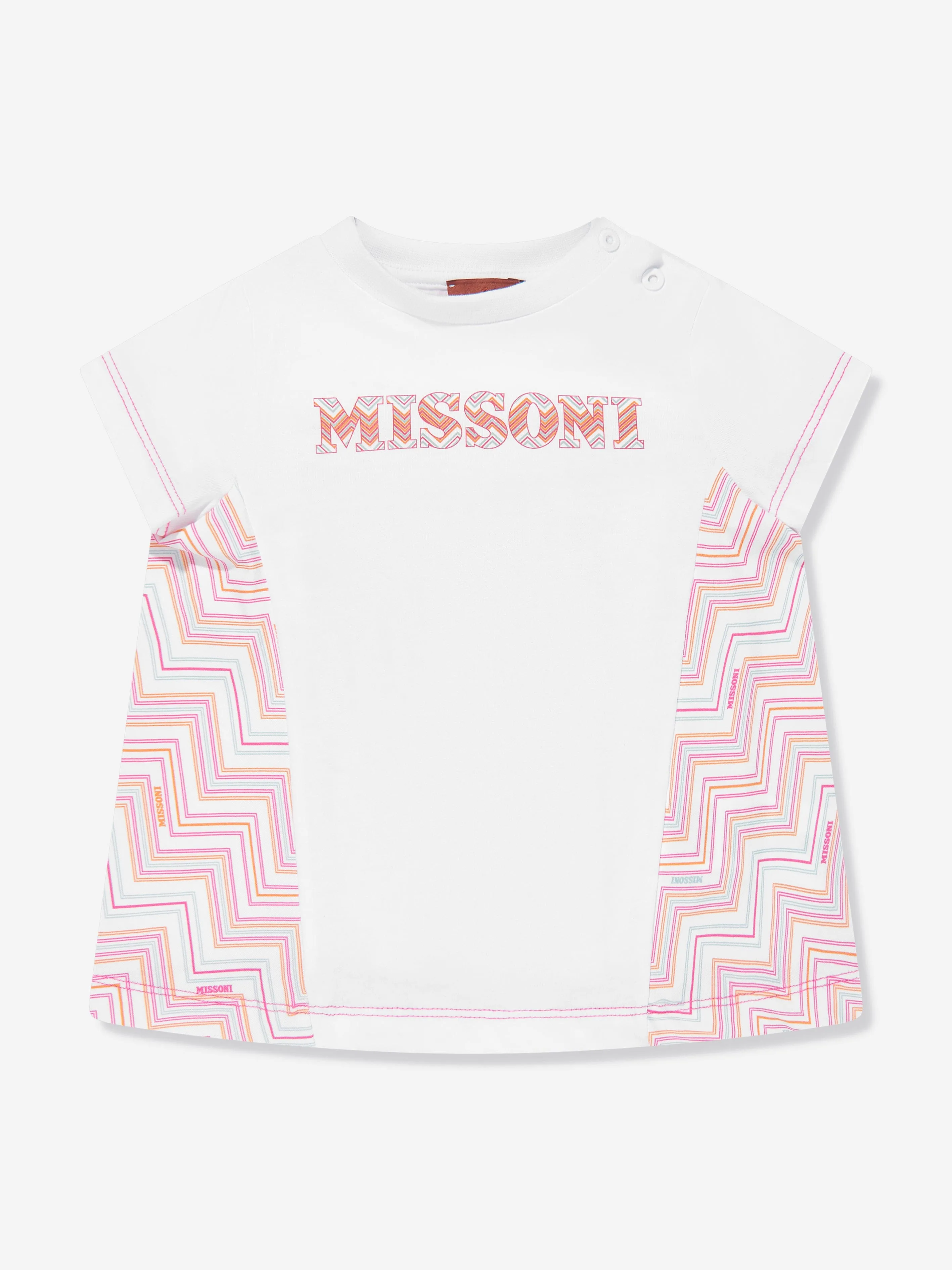 Baby Girls Zickzack-Jerseykleid in Rosa
