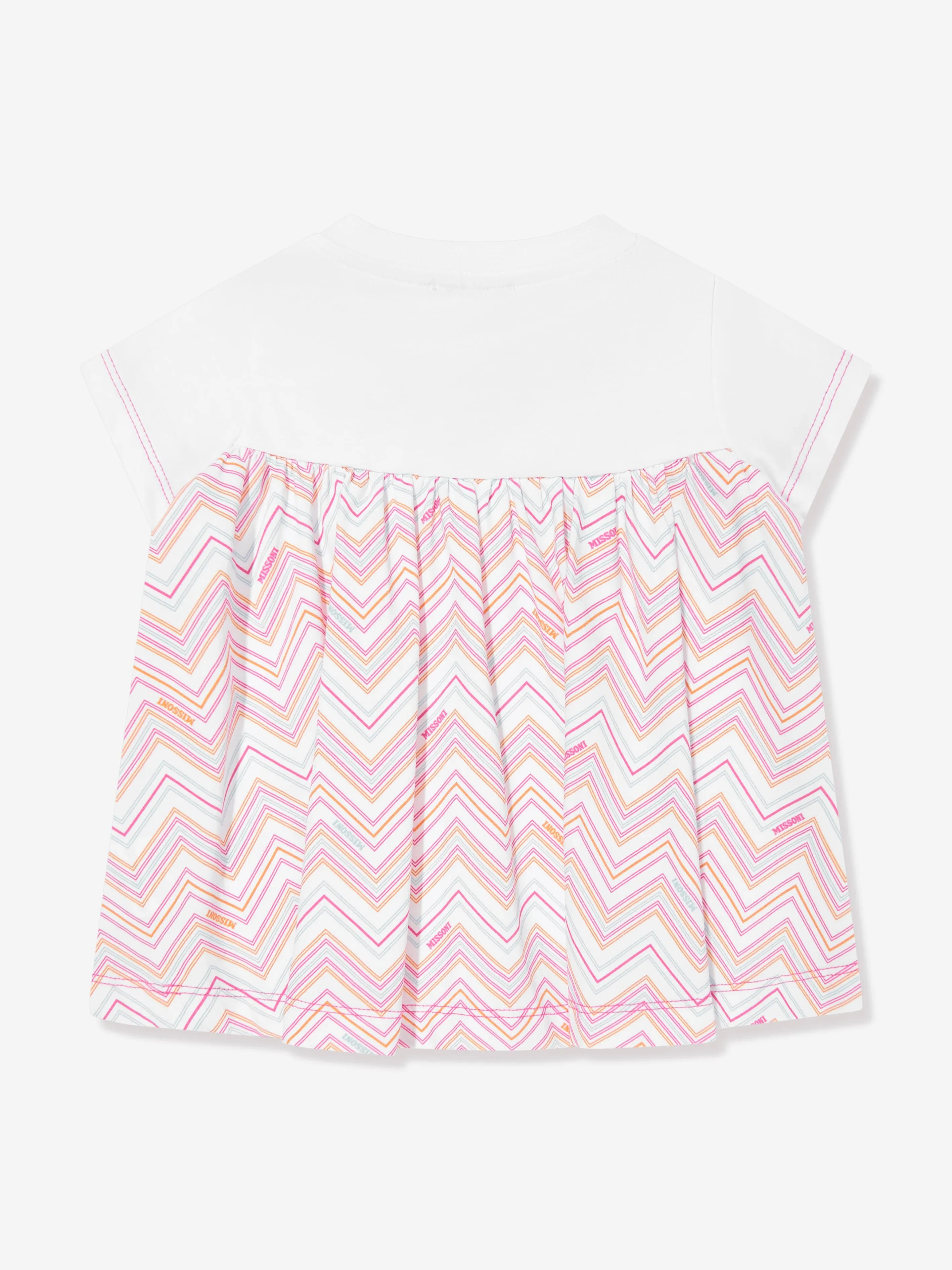 Baby Girls Zickzack-Jerseykleid in Rosa