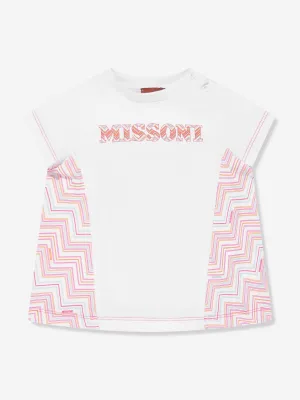 Baby Girls Zickzack-Jerseykleid in Rosa