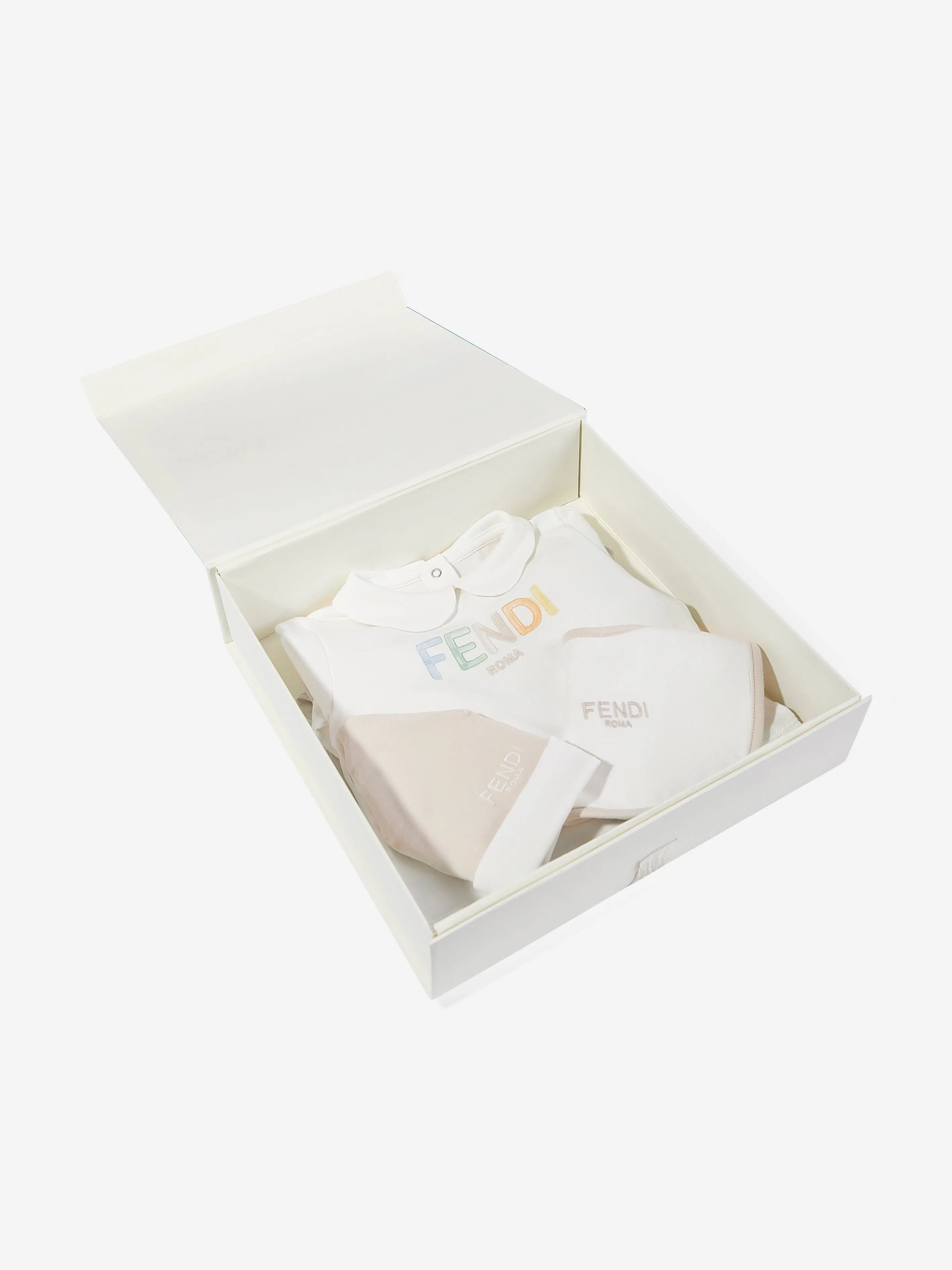 Baby Logo Babygrow-Set in Beige