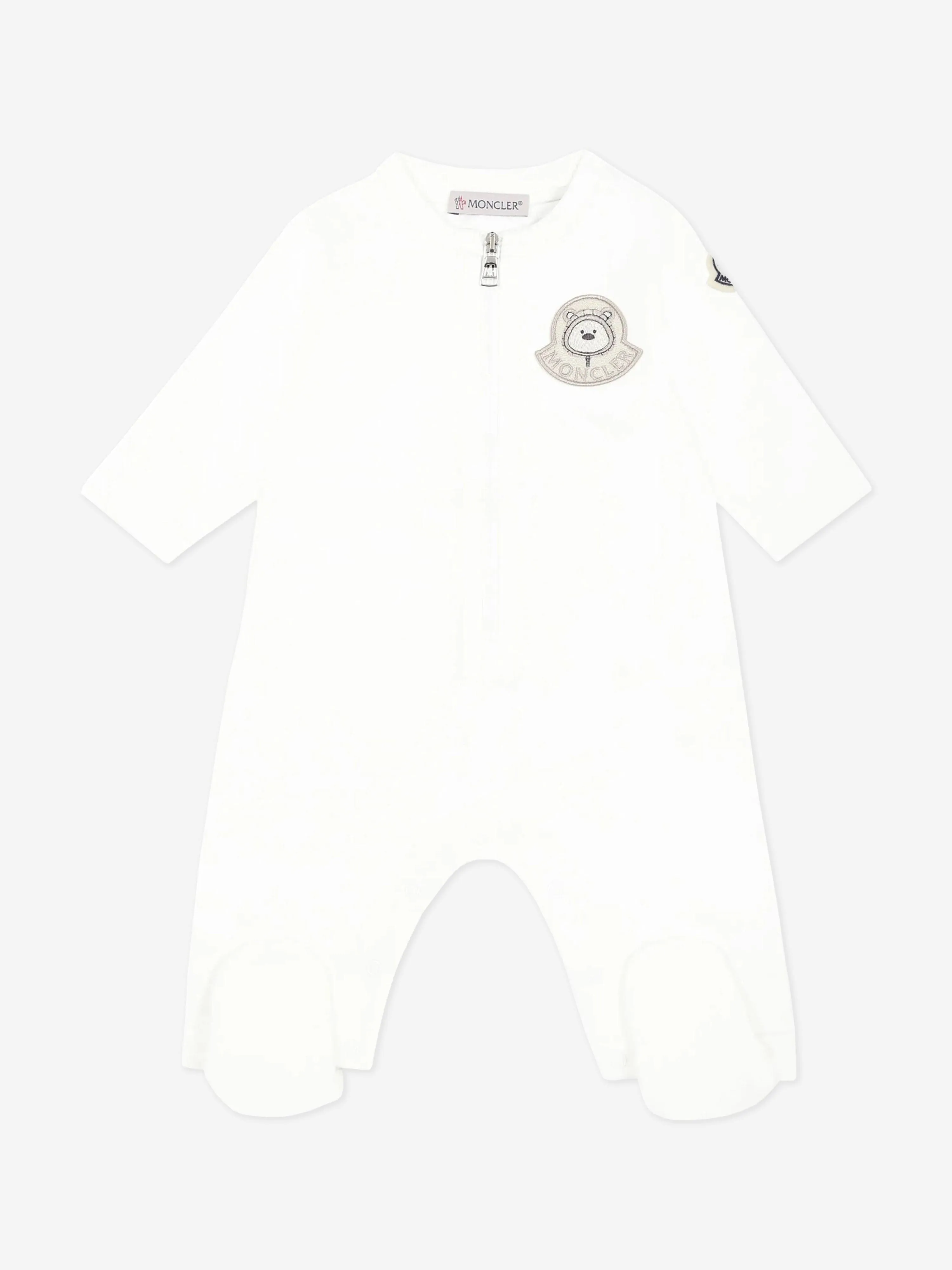 Baby-Logo-Strampler in Elfenbein
