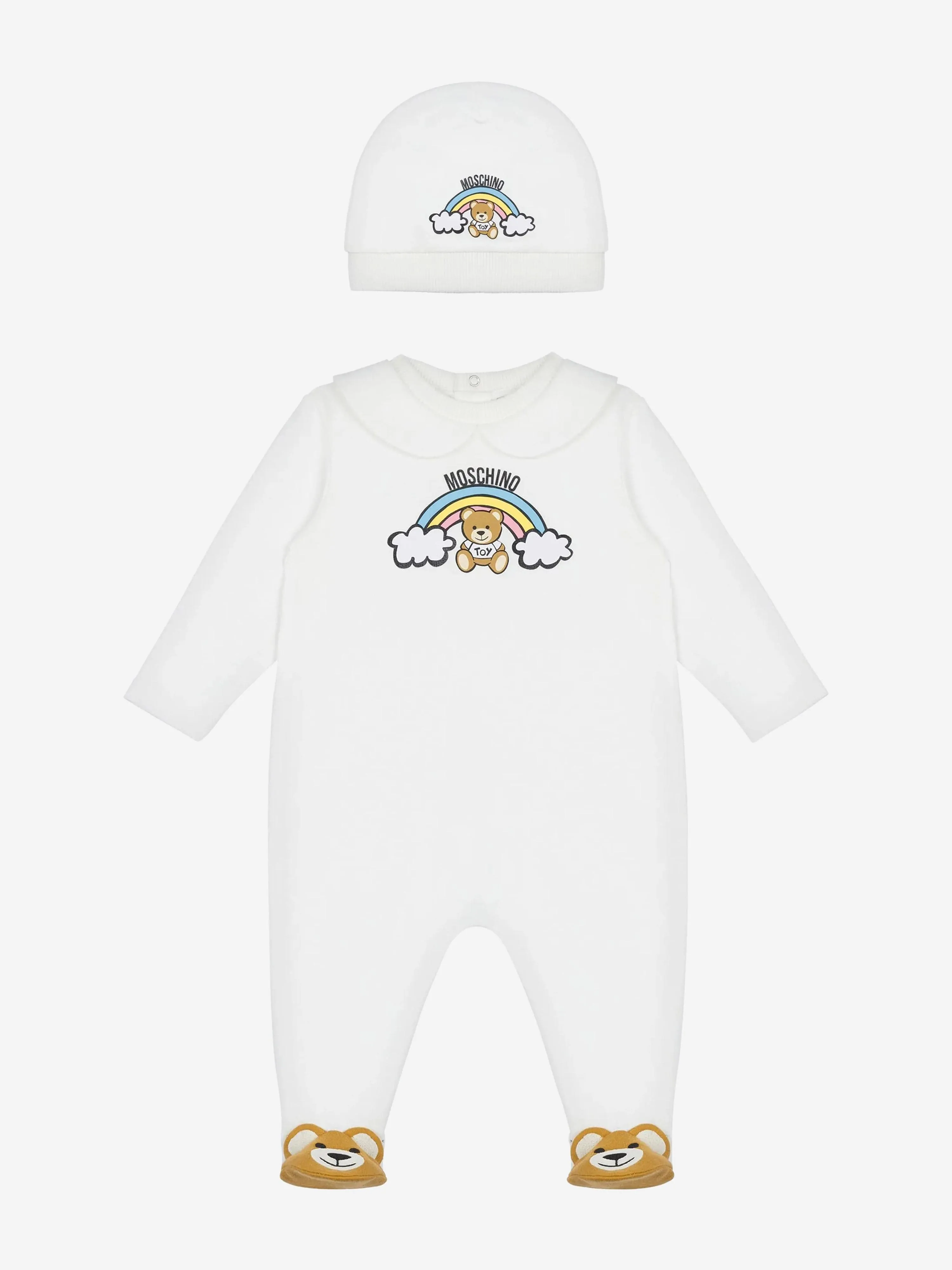 Baby Teddy Bear Babygrow Geschenkset in Elfenbein