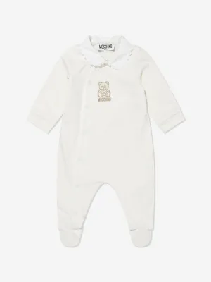 Baby Teddy Bear Strampler in Elfenbein