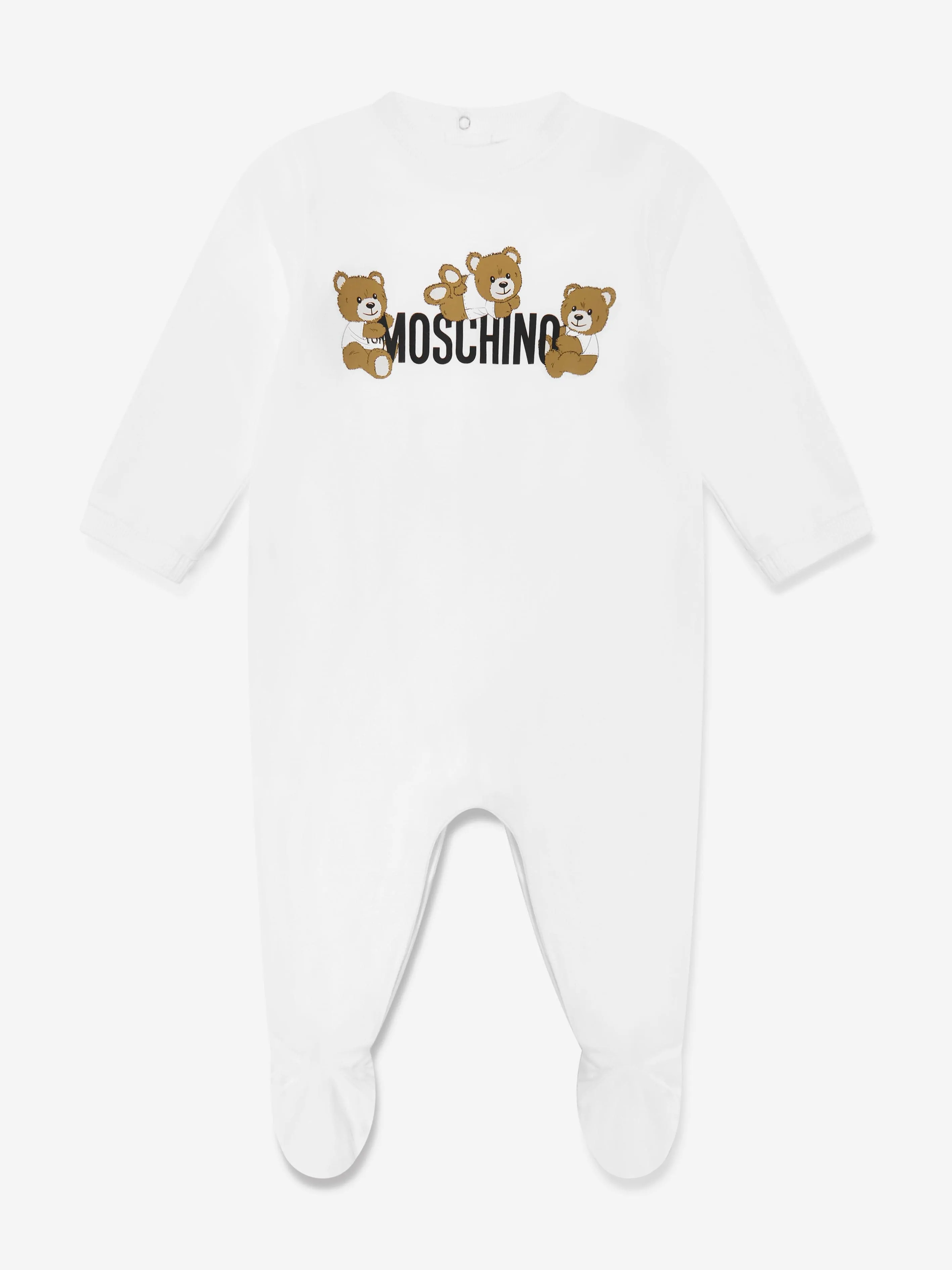 Baby Teddy Bär Logo Babygrow Set in Weiß