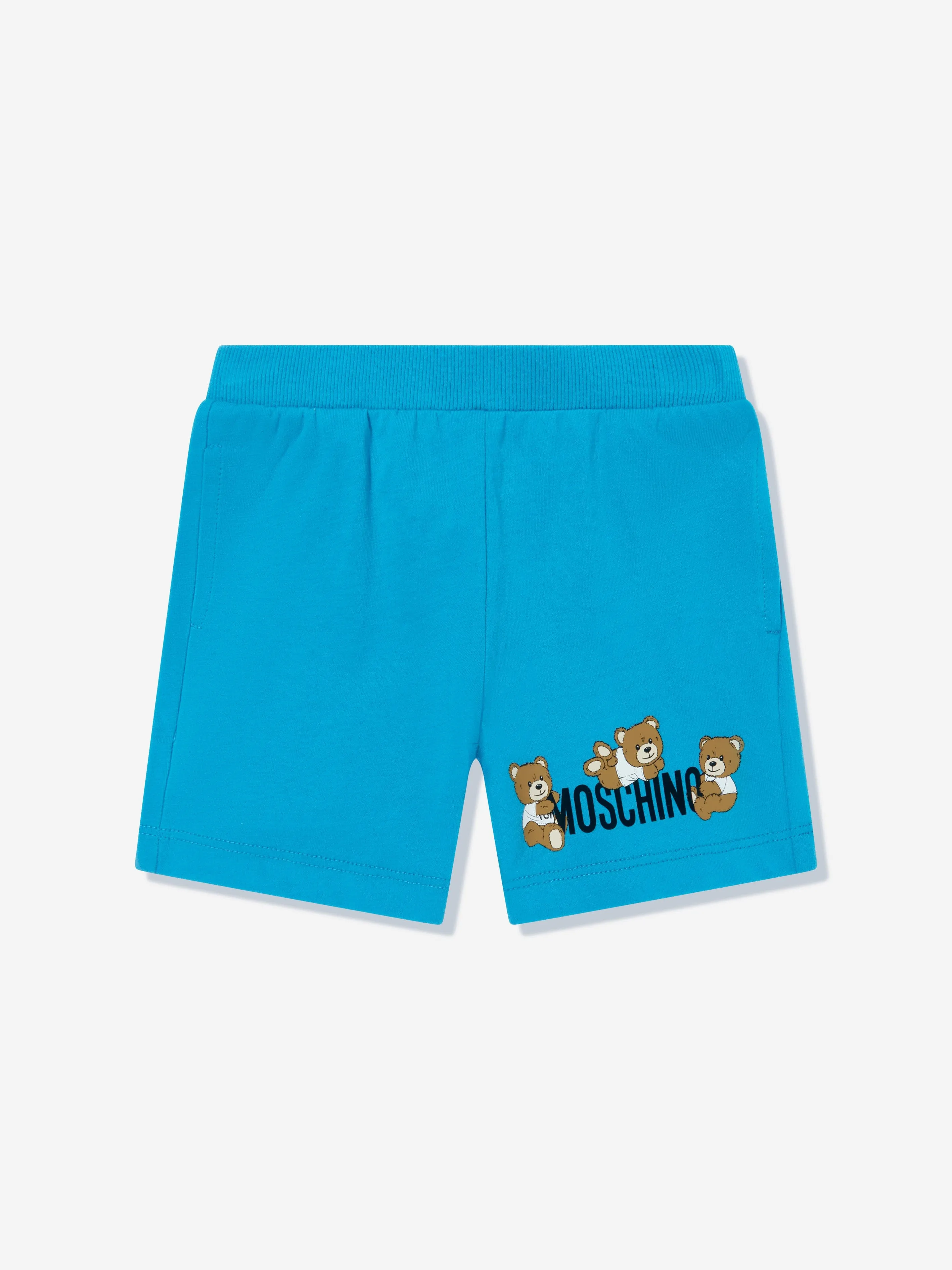 Baby Teddy Bär Logo Kurz-Set in Blau