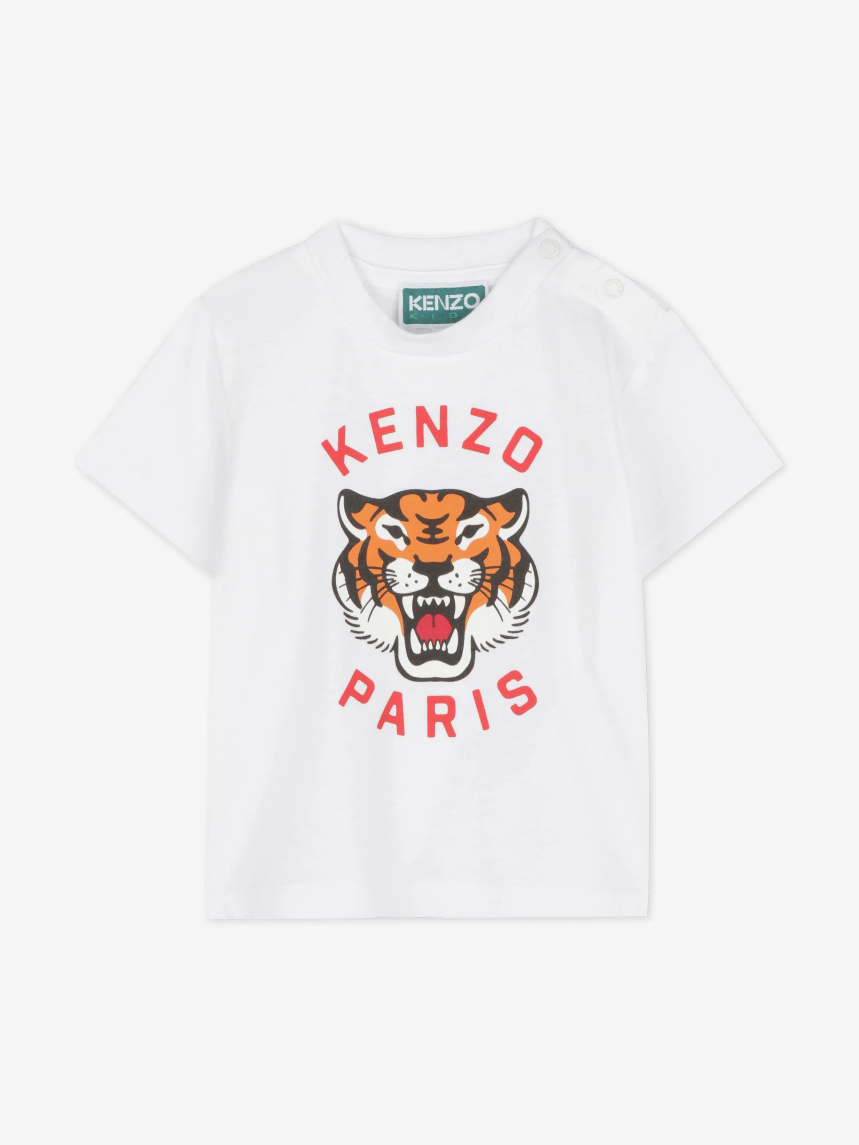 Baby Tiger Logo T-Shirt in Weiß