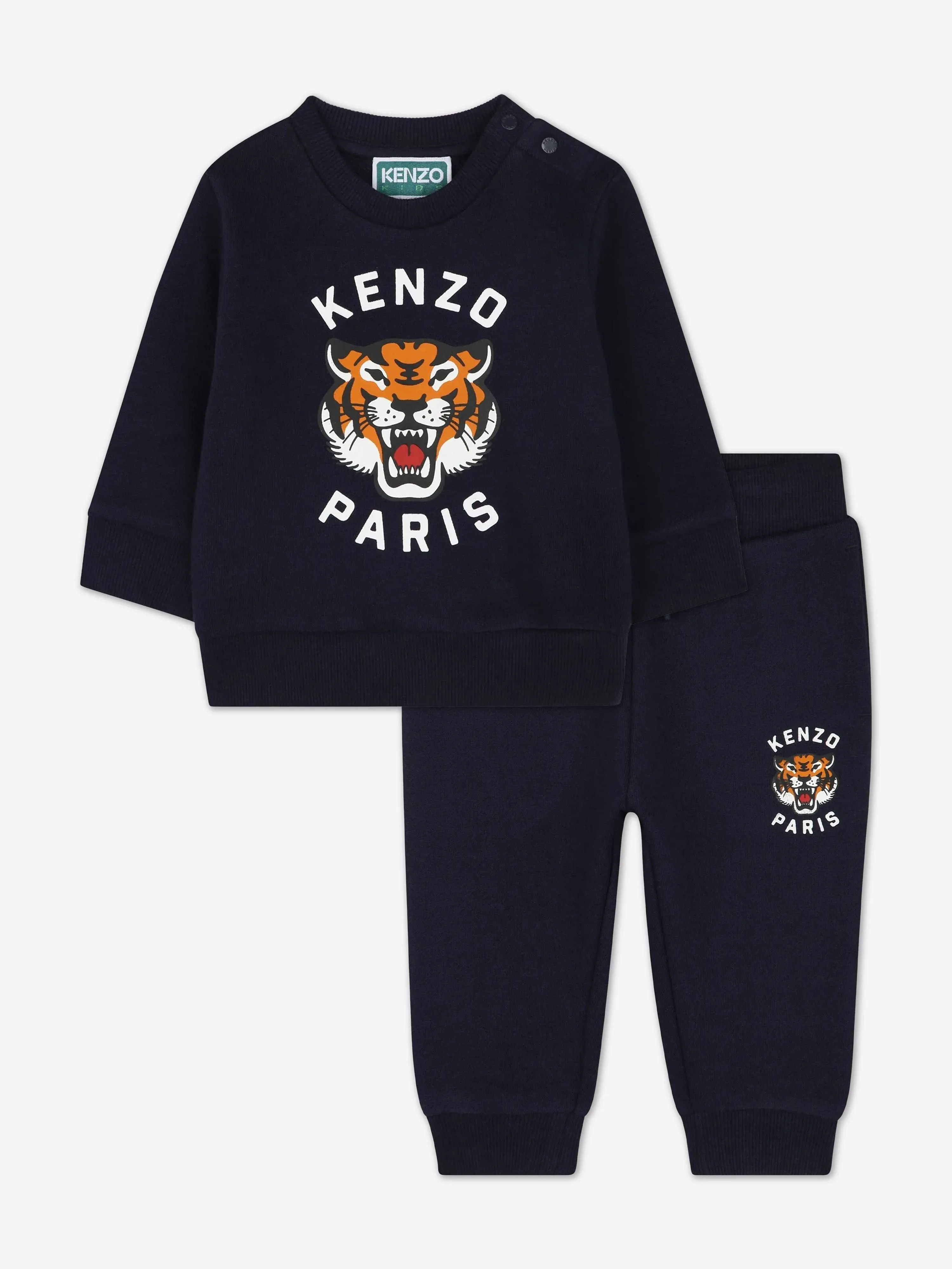 Baby Tiger Logo Jogginganzug in Marineblau