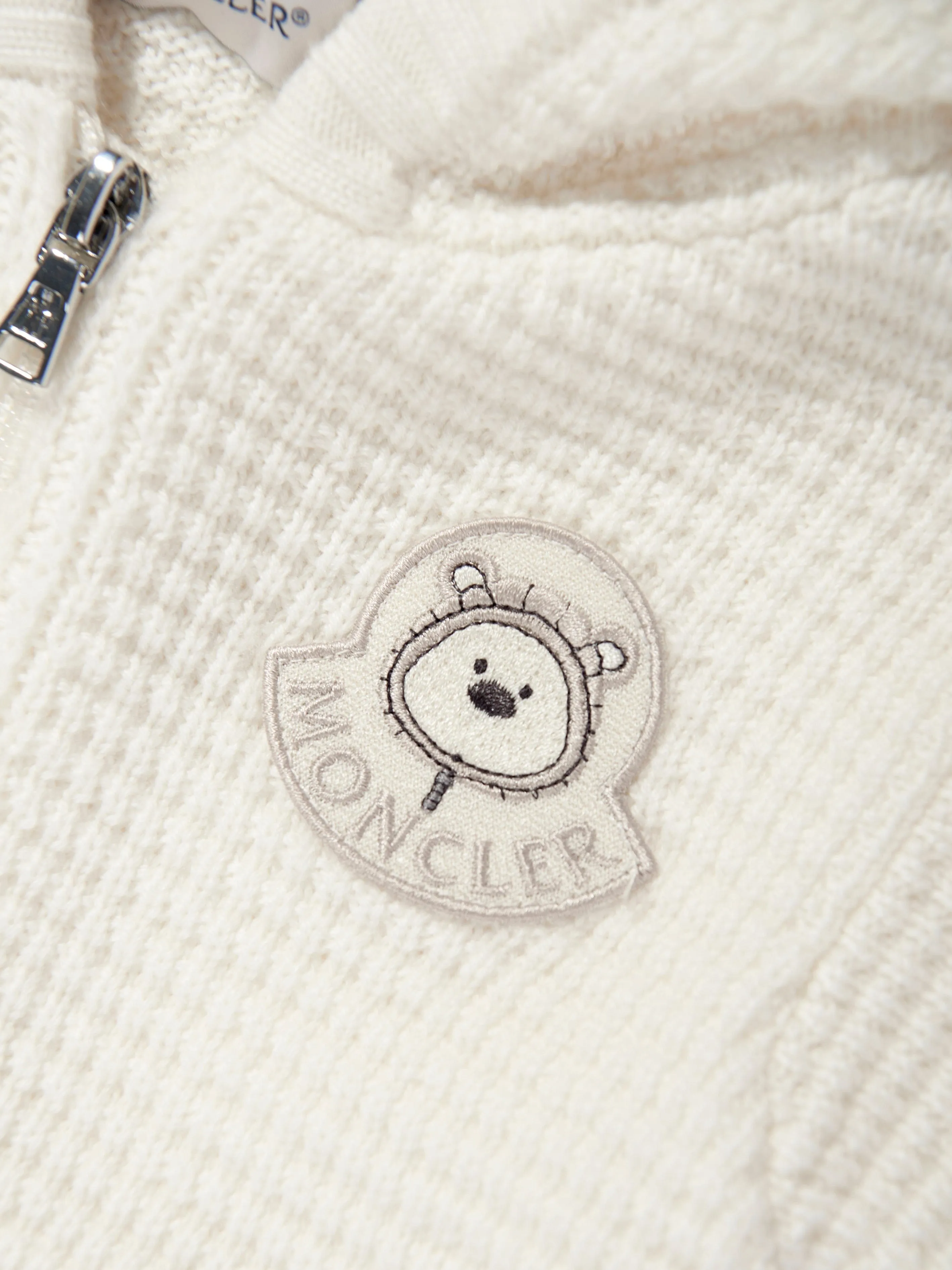Baby-Wolljacke mit Reißverschluss in Elfenbein