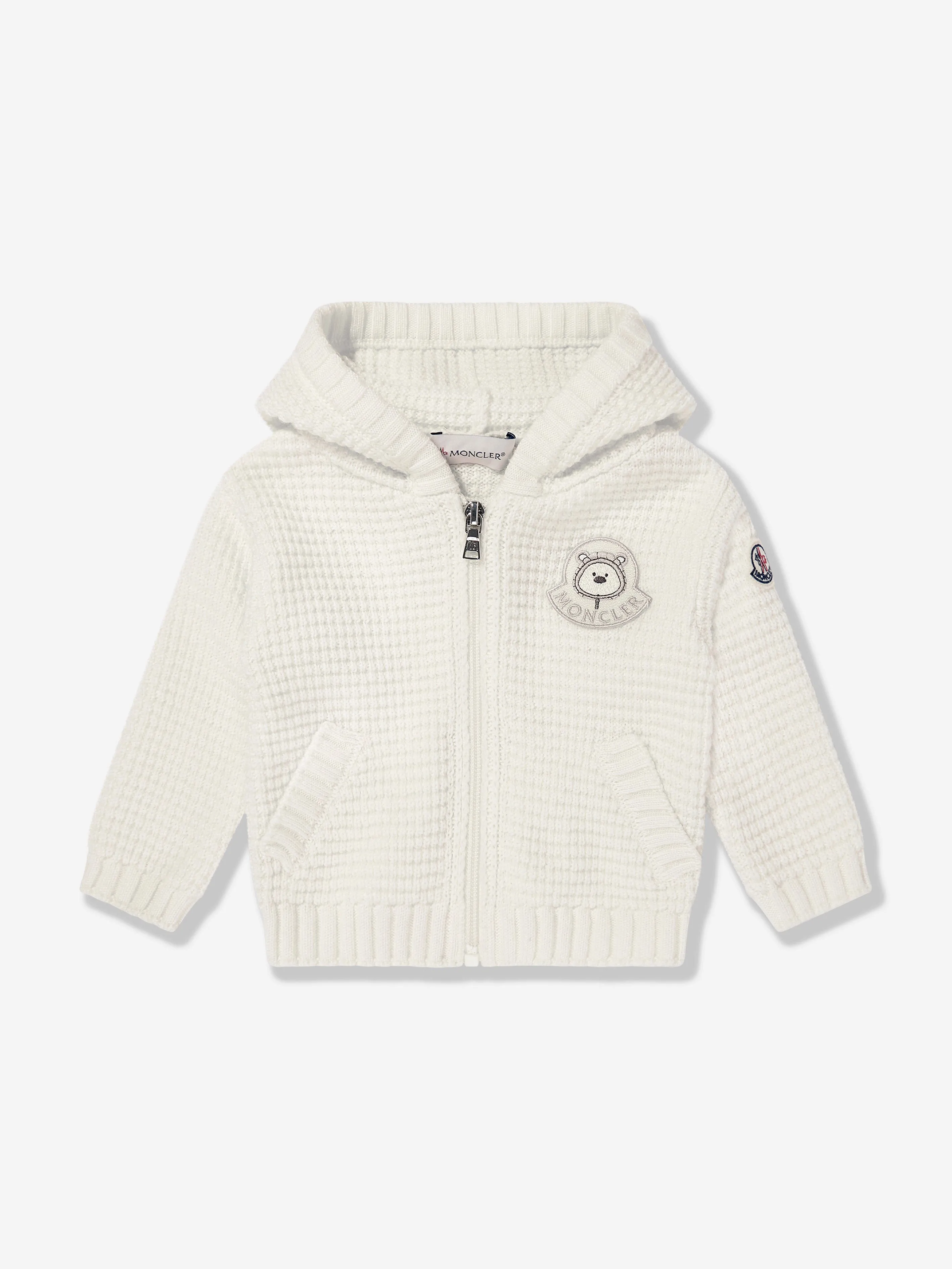 Baby-Wolljacke mit Reißverschluss in Elfenbein