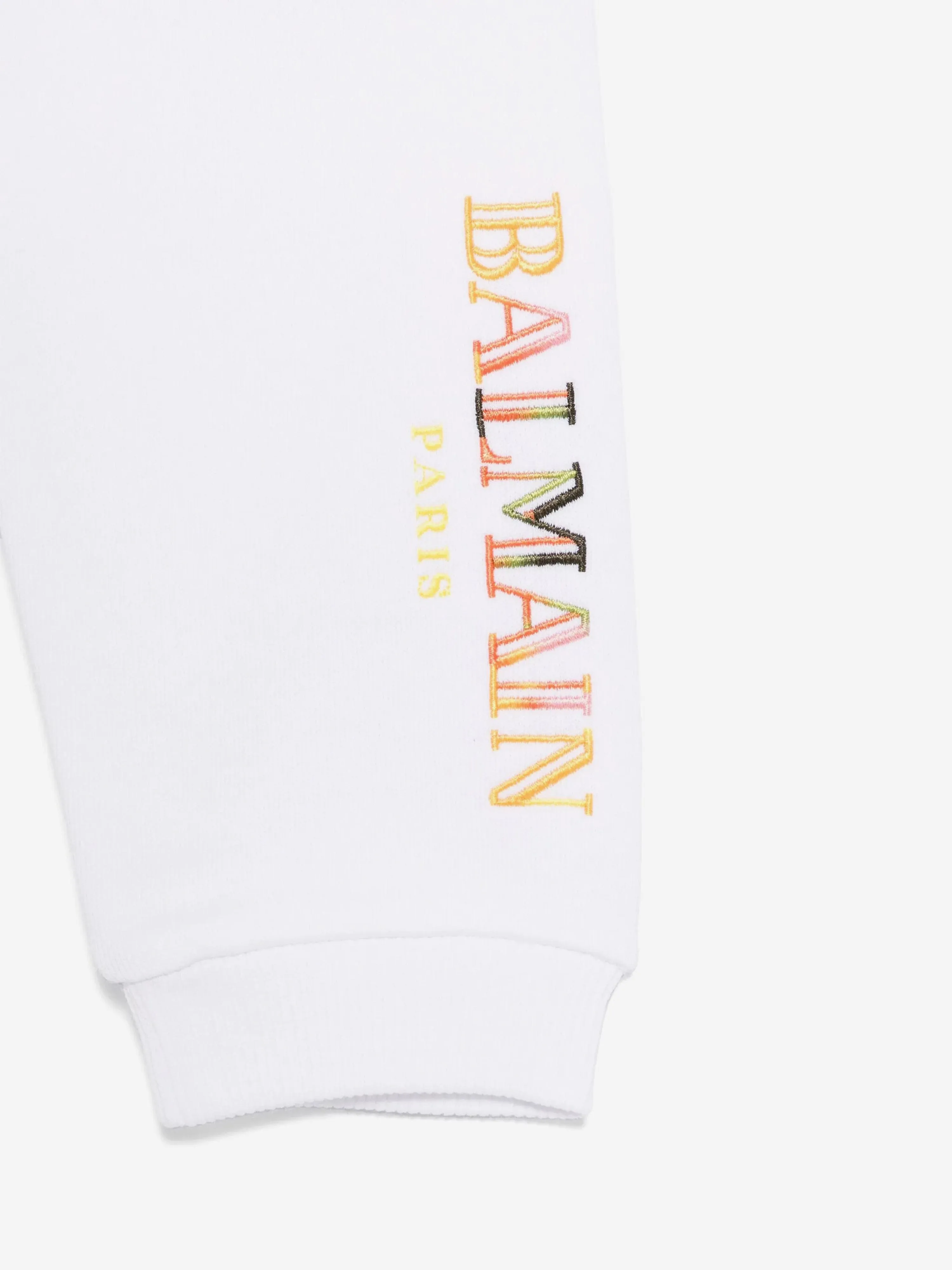 Balmain Baby Boys Logo Jogginghose in Weiß