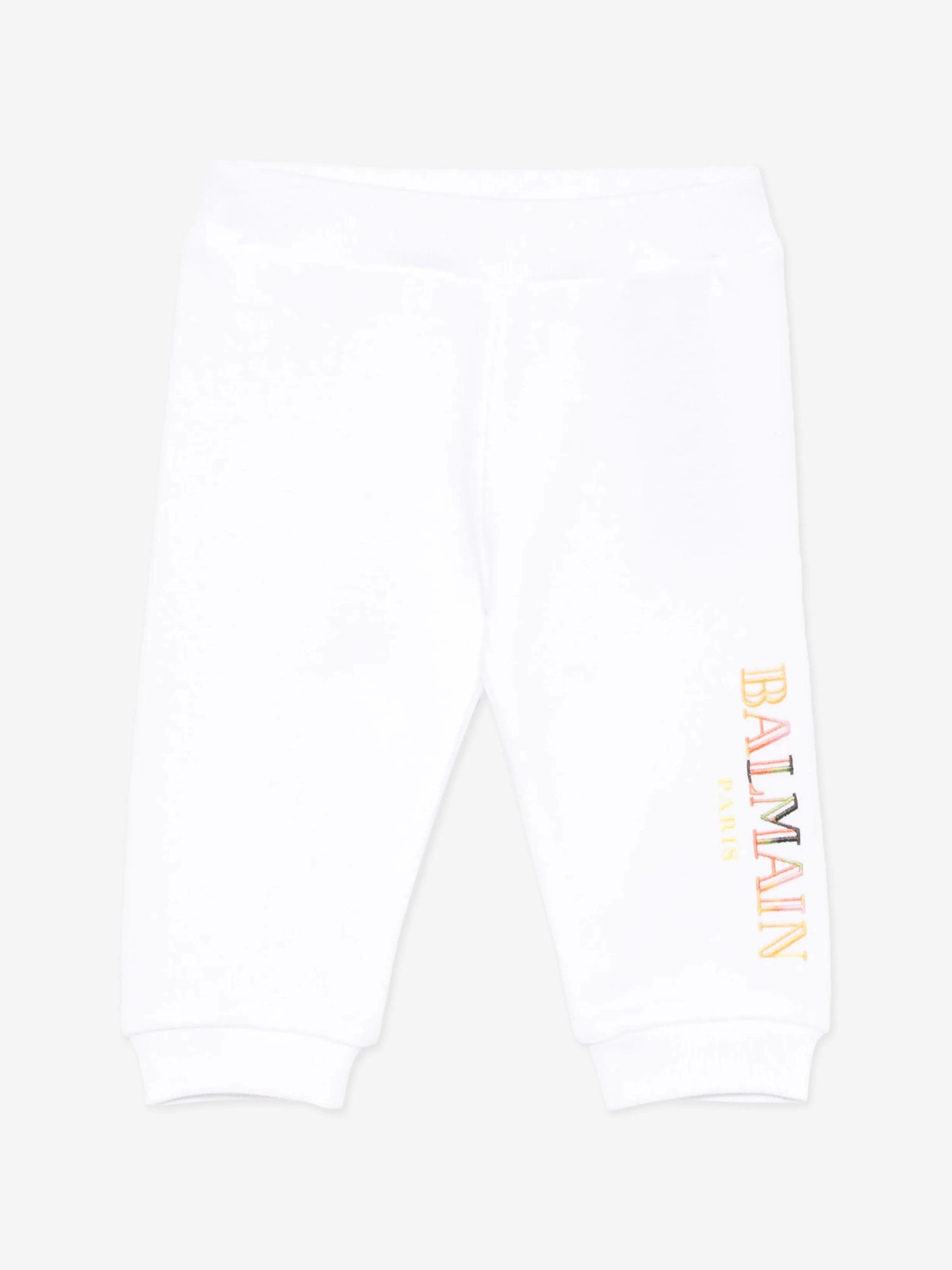Balmain Baby Boys Logo Jogginghose in Weiß